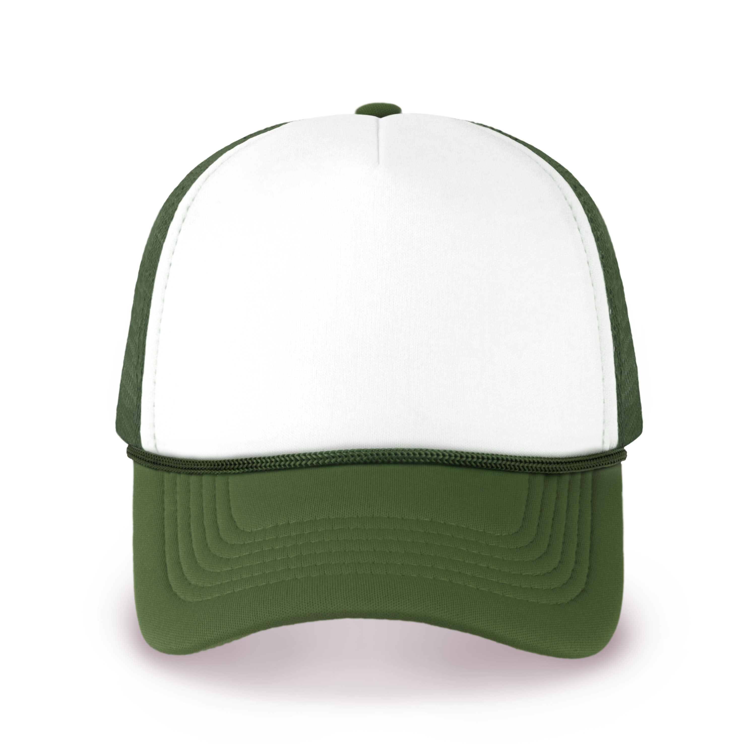 Two-Tone Foam Cap with Rope, featuring a classic low profile design and adjustable fit, perfect for outdoor activities.