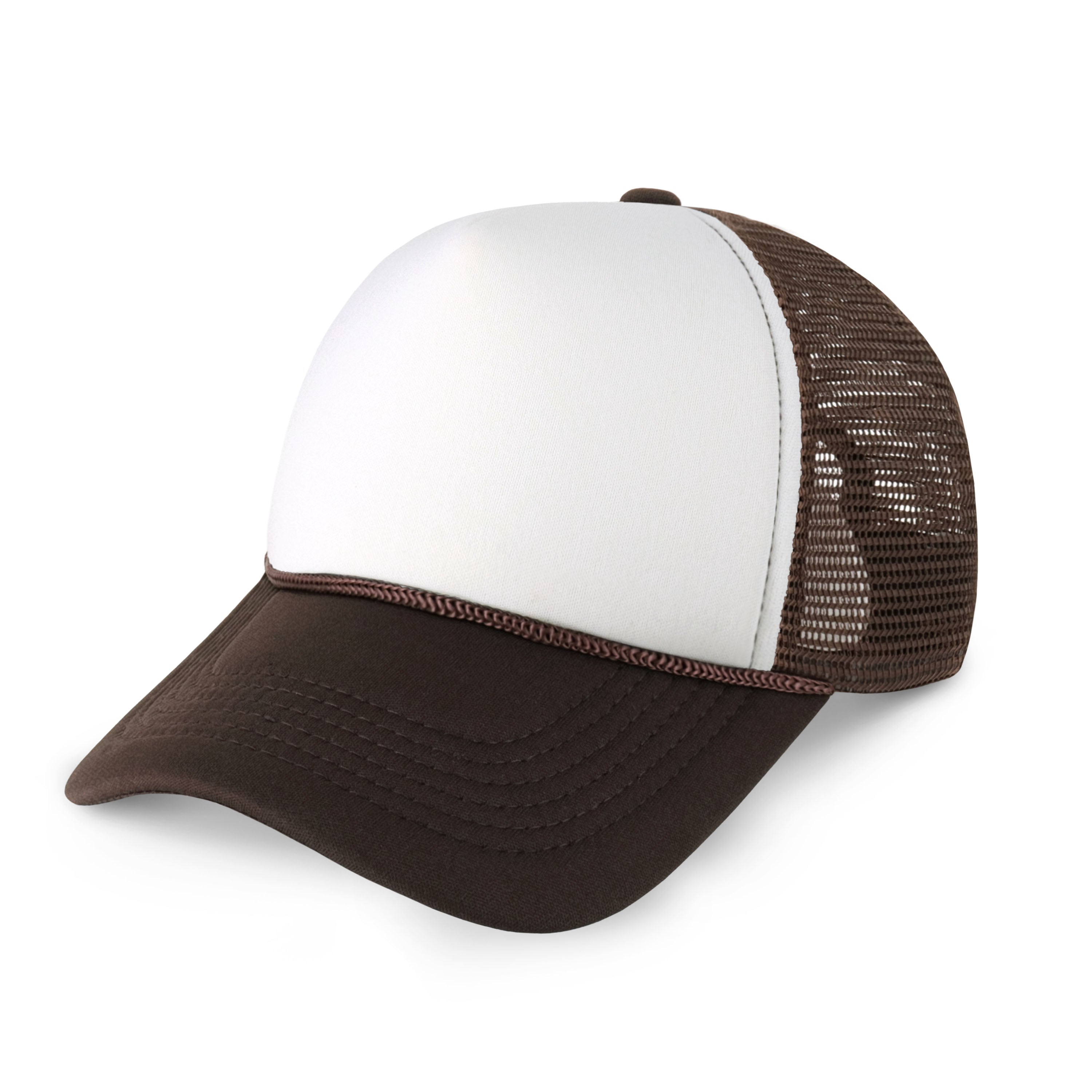 Two-Tone Foam Cap with Rope, featuring a classic low profile design and adjustable fit, perfect for outdoor activities.