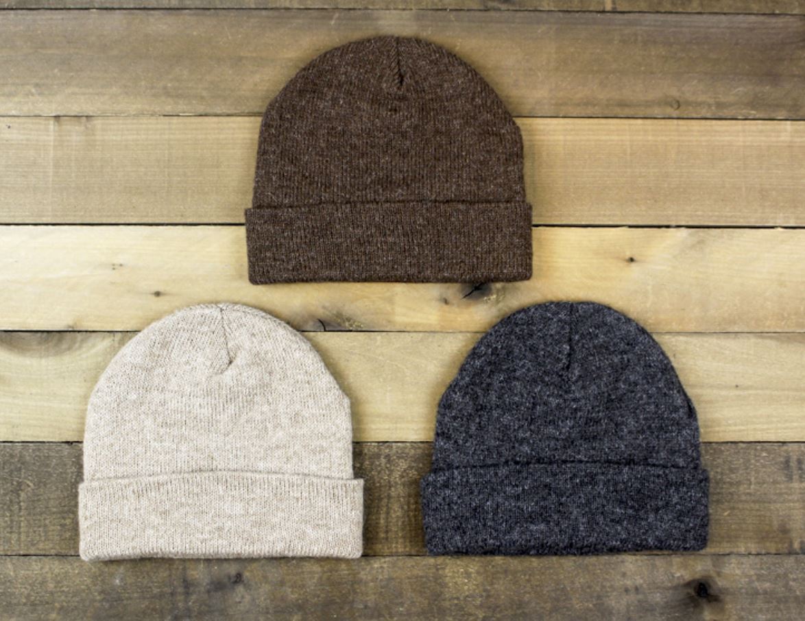 USA Alpaca Watch Cap featuring a classic design, made from 80% US alpaca fiber and a soft microfleece lining, perfect for warmth and comfort.