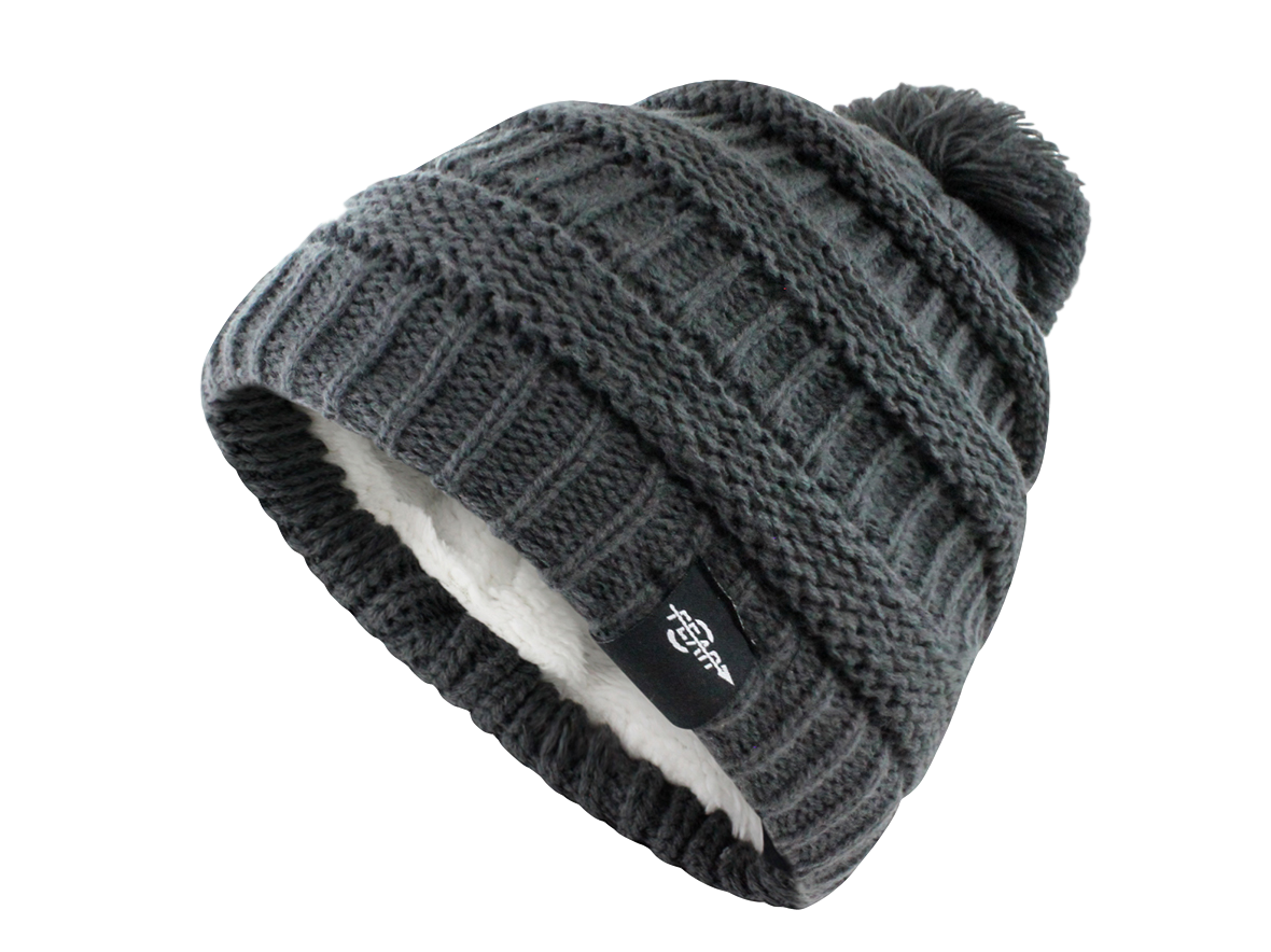 Warmest plush insulated cuff knit pom beanie hat for women, featuring a chunky cable knit design and plush lining for ultimate warmth.