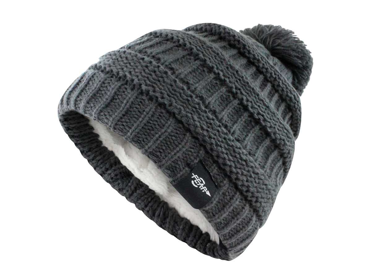 Warmest plush insulated cuff knit pom beanie hat for women, featuring a chunky cable knit design and plush lining for ultimate warmth.