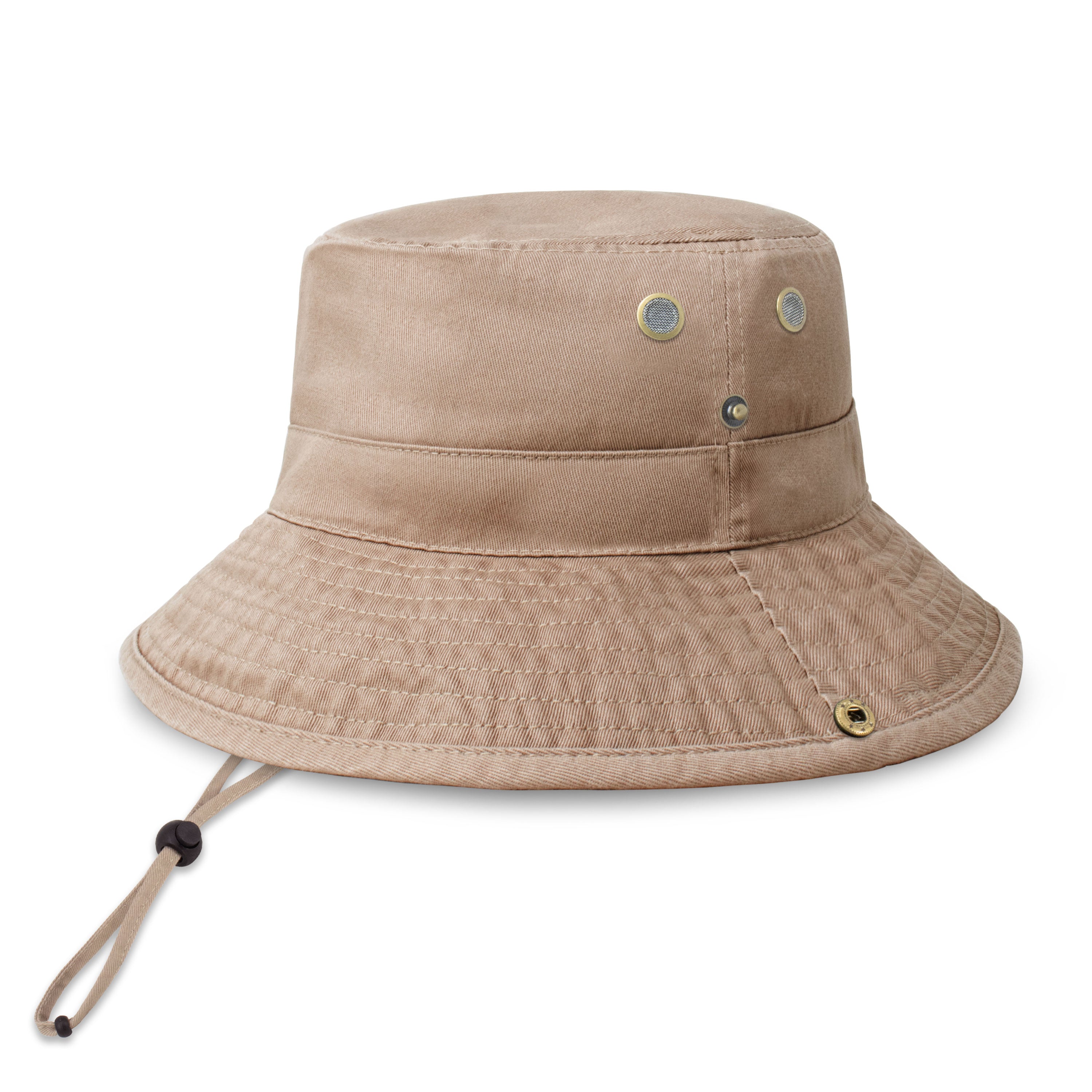 Wide Brim Bucket Hat made of soft cotton, featuring a flexible brim for comfort and UV protection, perfect for outdoor activities.