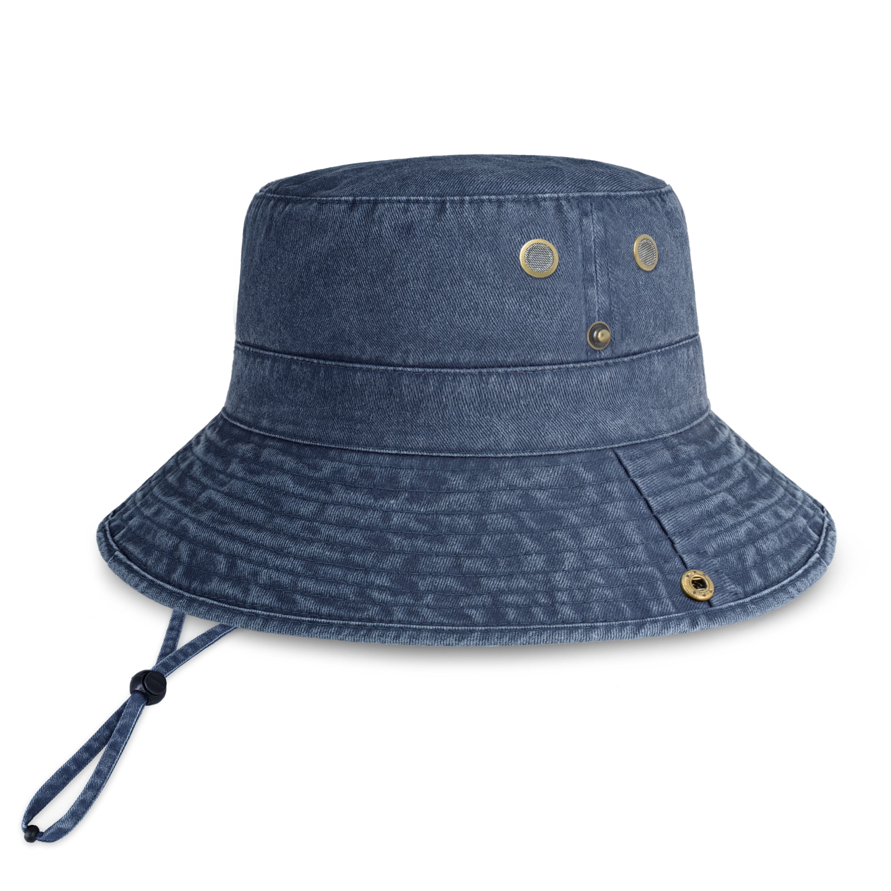 Wide Brim Bucket Hat made of soft cotton, featuring a flexible brim for comfort and UV protection, perfect for outdoor activities.