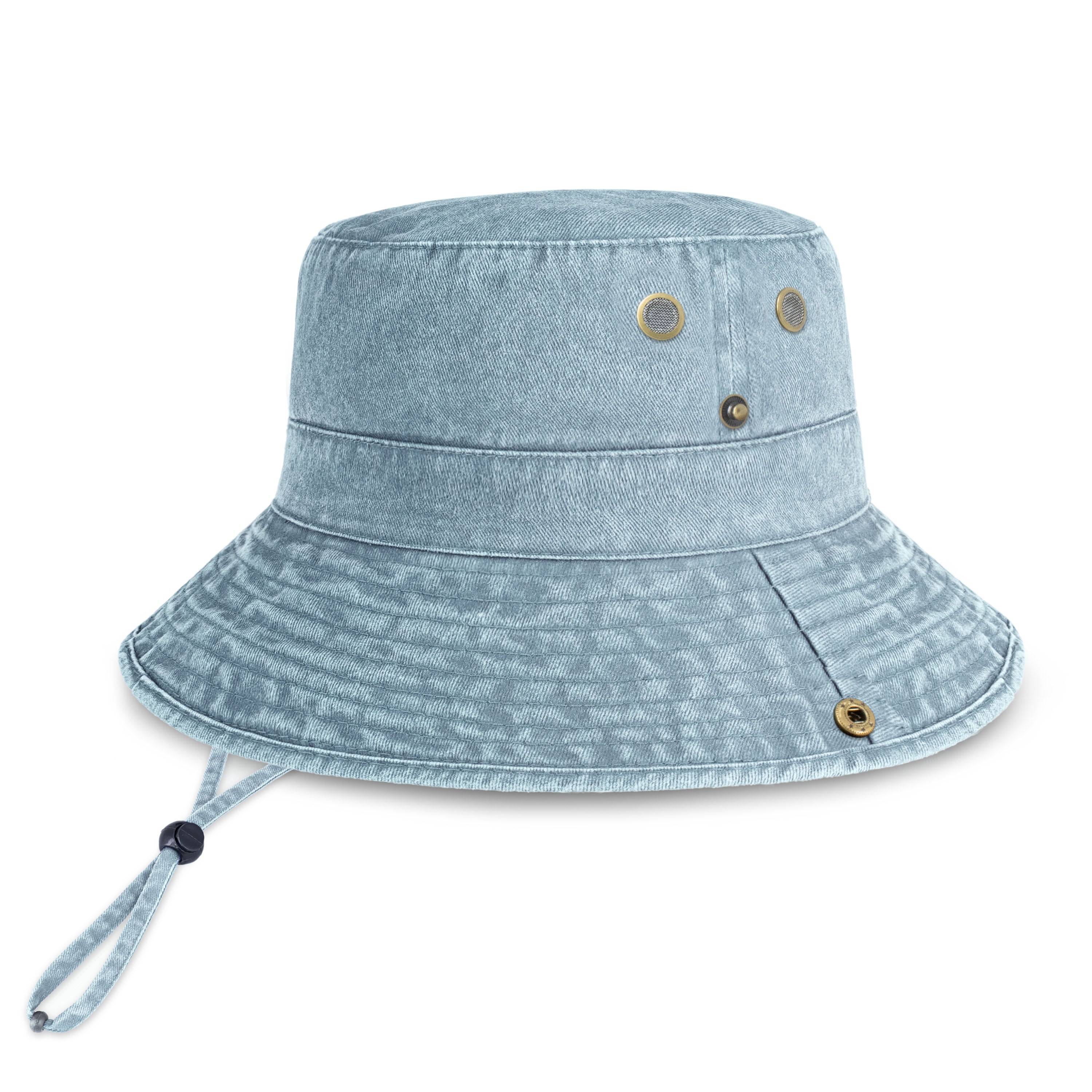 Wide Brim Bucket Hat made of soft cotton, featuring a flexible brim for comfort and UV protection, perfect for outdoor activities.