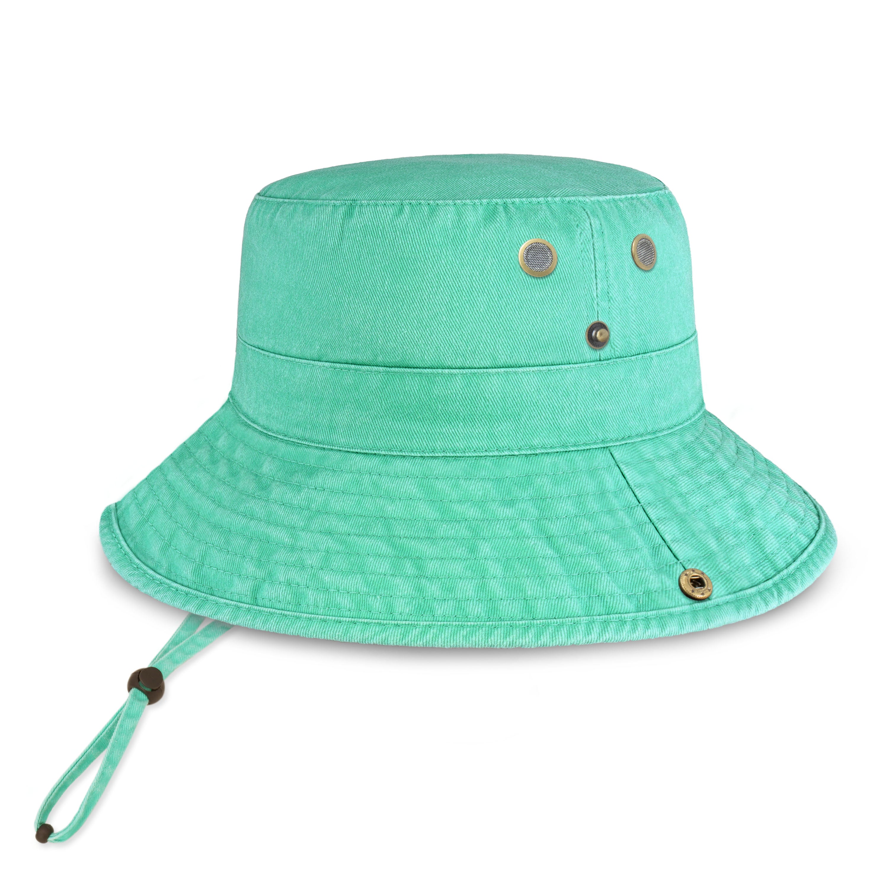 Wide Brim Bucket Hat made of soft cotton, featuring a flexible brim for comfort and UV protection, perfect for outdoor activities.