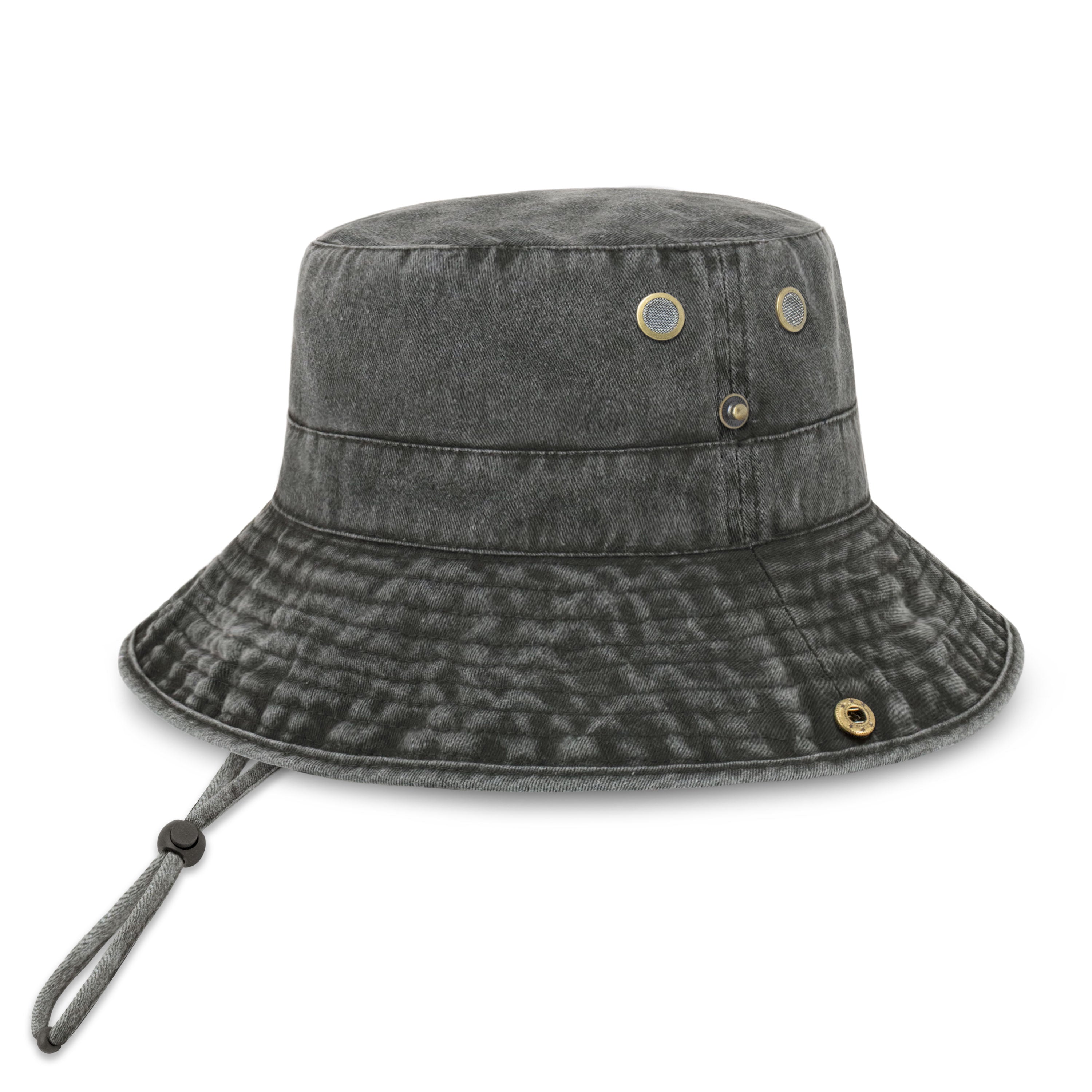 Wide Brim Bucket Hat made of soft cotton, featuring a flexible brim for comfort and UV protection, perfect for outdoor activities.