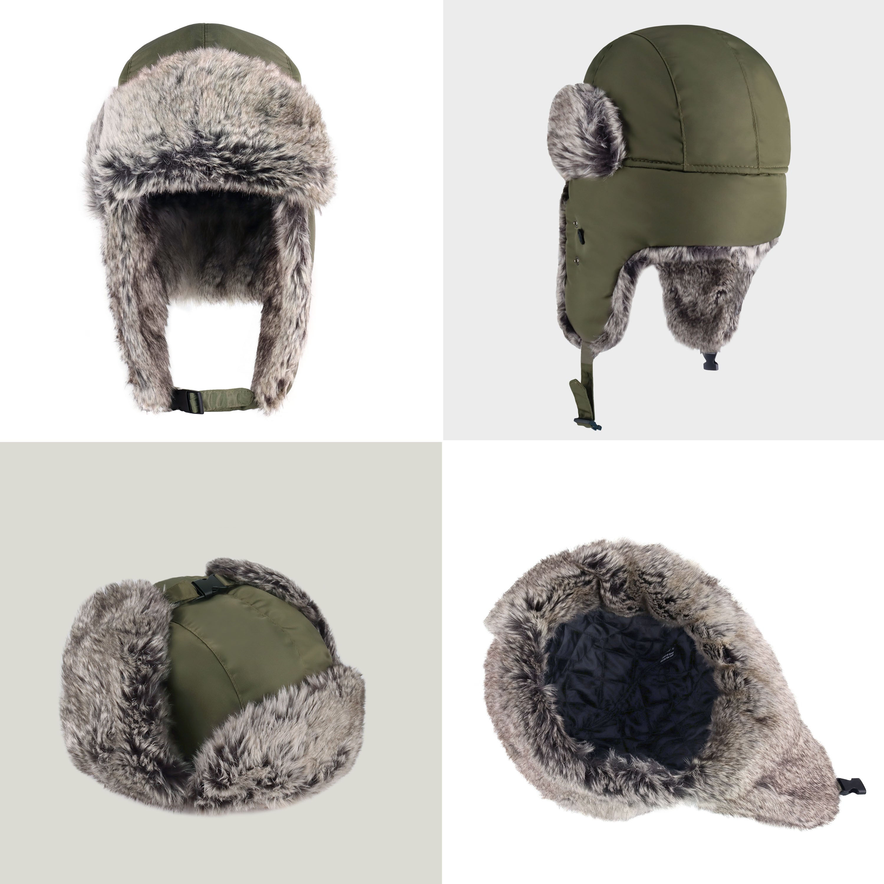 A cozy Winter Trapper Hat with a detachable mask, made from water-resistant polyester, perfect for winter outdoor activities.