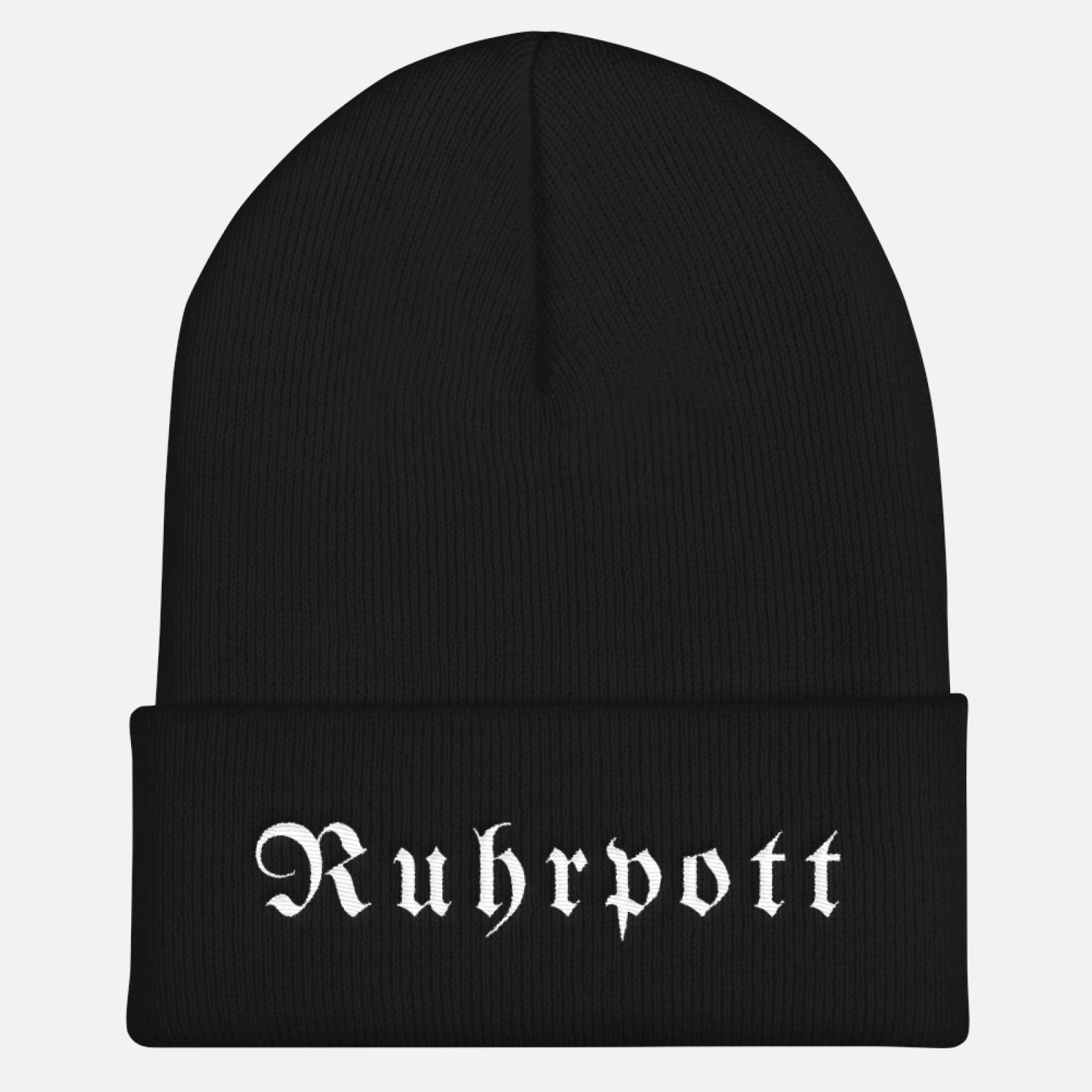 Black beanie with "Ruhrpott" text.