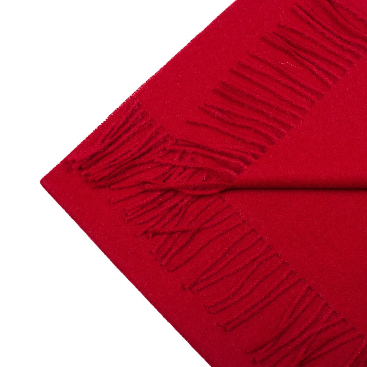 Luxurious bordeaux red scarf made from 100% baby alpaca wool, showcasing its soft texture and elegant color.