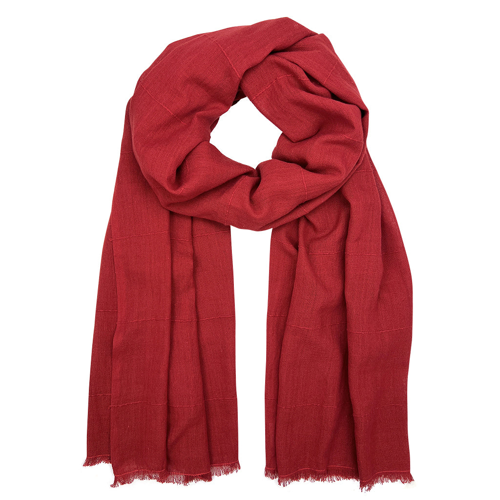 A vibrant oversized Classic Cotton Wrap Scarf hand-loomed from pure Ethiopian cotton, featuring an eyelash fringe edge.