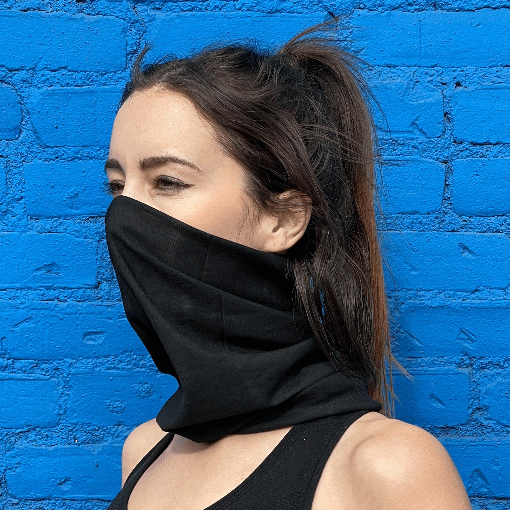 A stylish Hemless Neck Gaiter in various colors, designed for outdoor activities like hiking and cycling, showcasing its versatility and comfort.