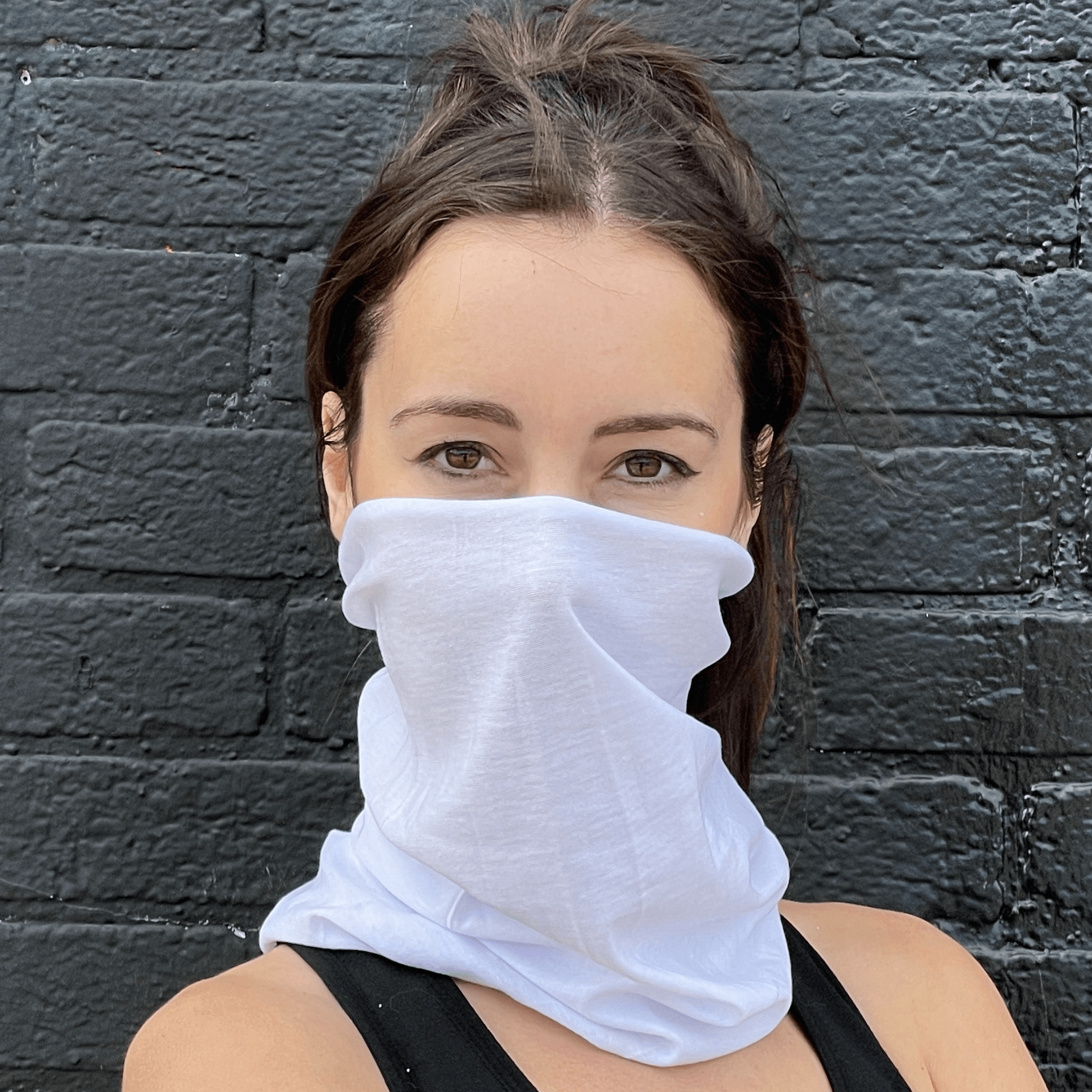 A stylish Hemless Neck Gaiter in various colors, designed for outdoor activities like hiking and cycling, showcasing its versatility and comfort.