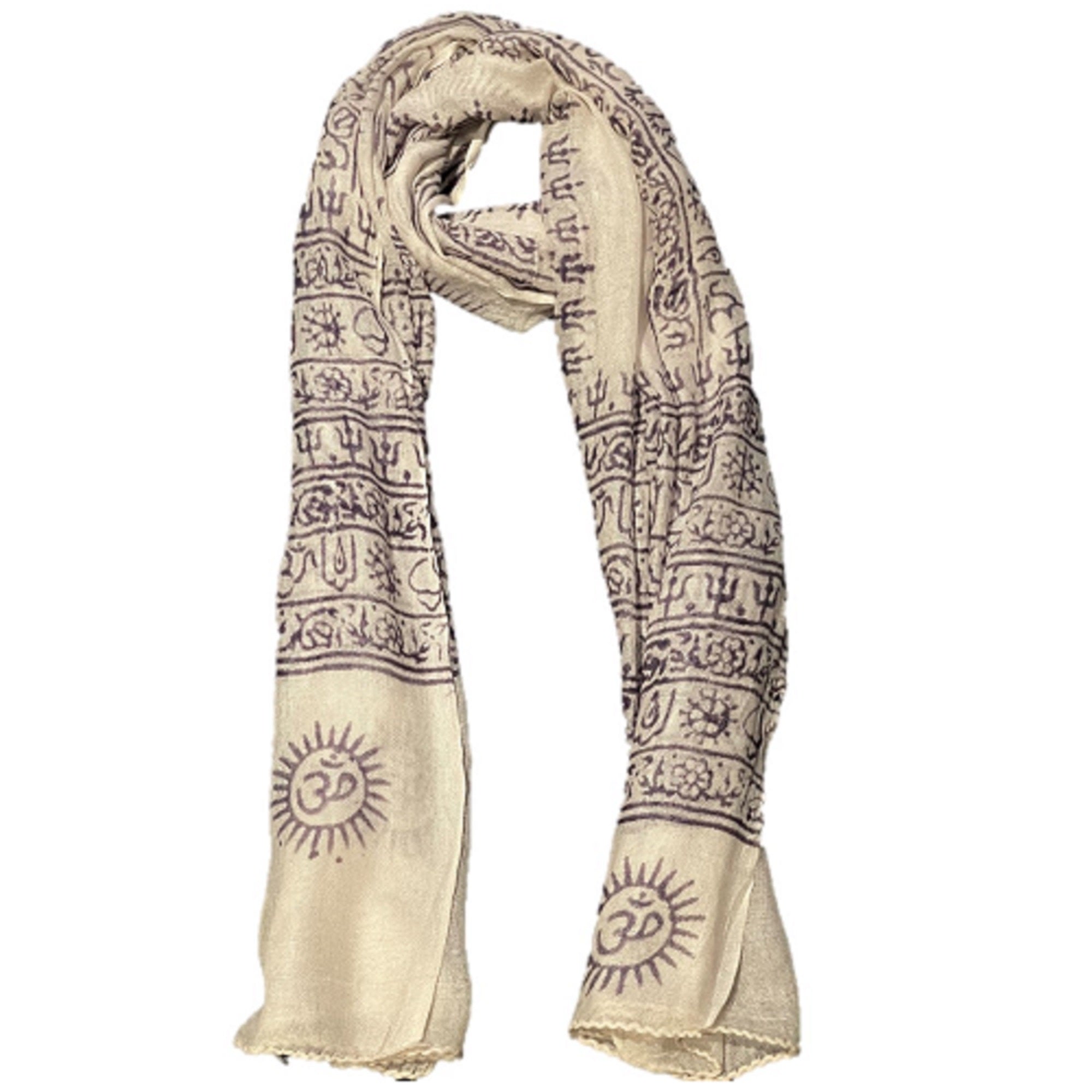 Luxurious OM Ganesha Mantra Meditation Prayer Shawl featuring sacred symbols and vibrant colors, perfect for meditation and spiritual rituals.