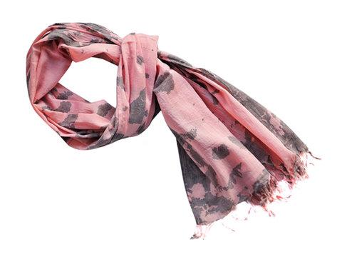 A vibrant Organic Tie Dye Scarf made from 100% organic cotton, showcasing beautiful hand-dyed patterns in natural colors.