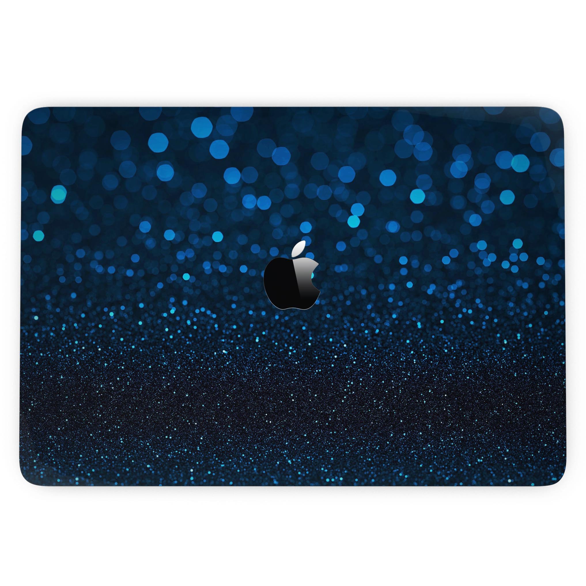 50 Shades of Unflocused Blue MacBook Pro skin kit showcasing vibrant blue design and premium vinyl material.