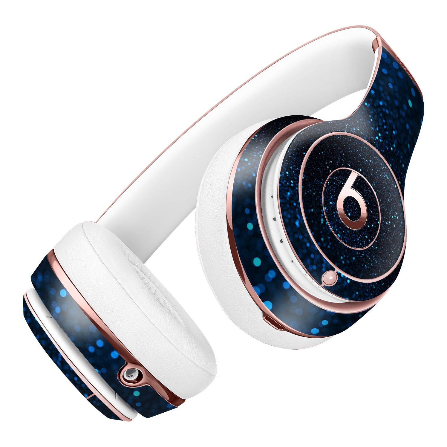 50 Shades of Unfocused Blue Full-Body Skin Kit for Beats by Dre Solo 3 Wireless Headphones, showcasing vibrant blue design.