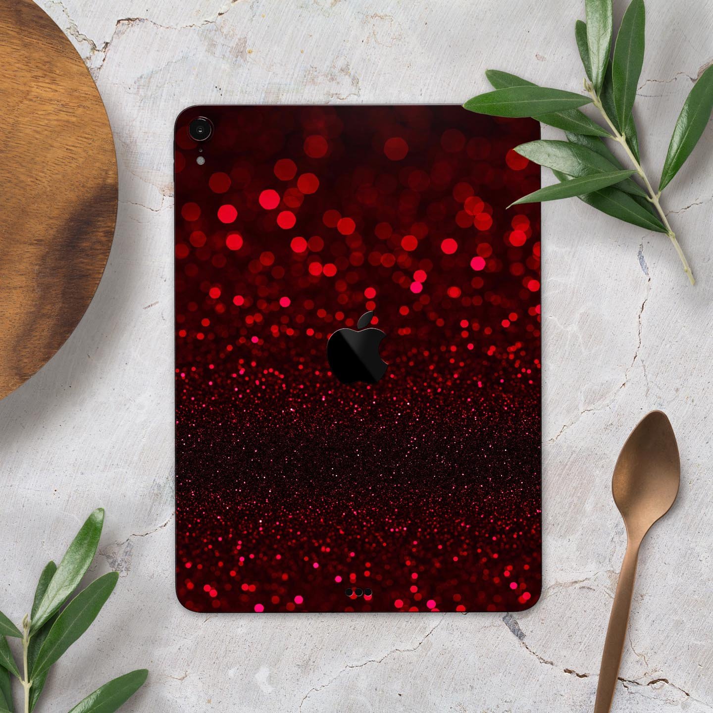 50 Shades of Unfocused Red skin decal for Apple iPad, showcasing vibrant colors and sleek design.