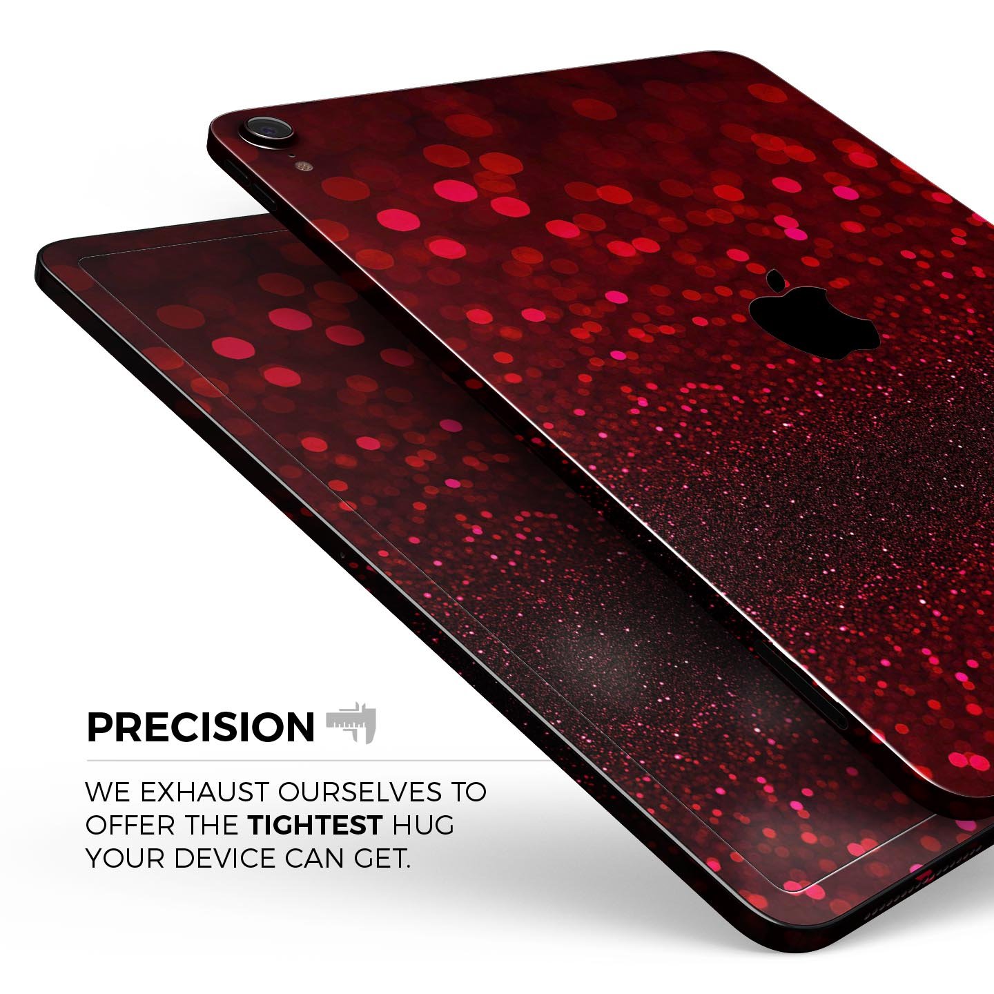 50 Shades of Unfocused Red skin decal for Apple iPad, showcasing vibrant colors and sleek design.