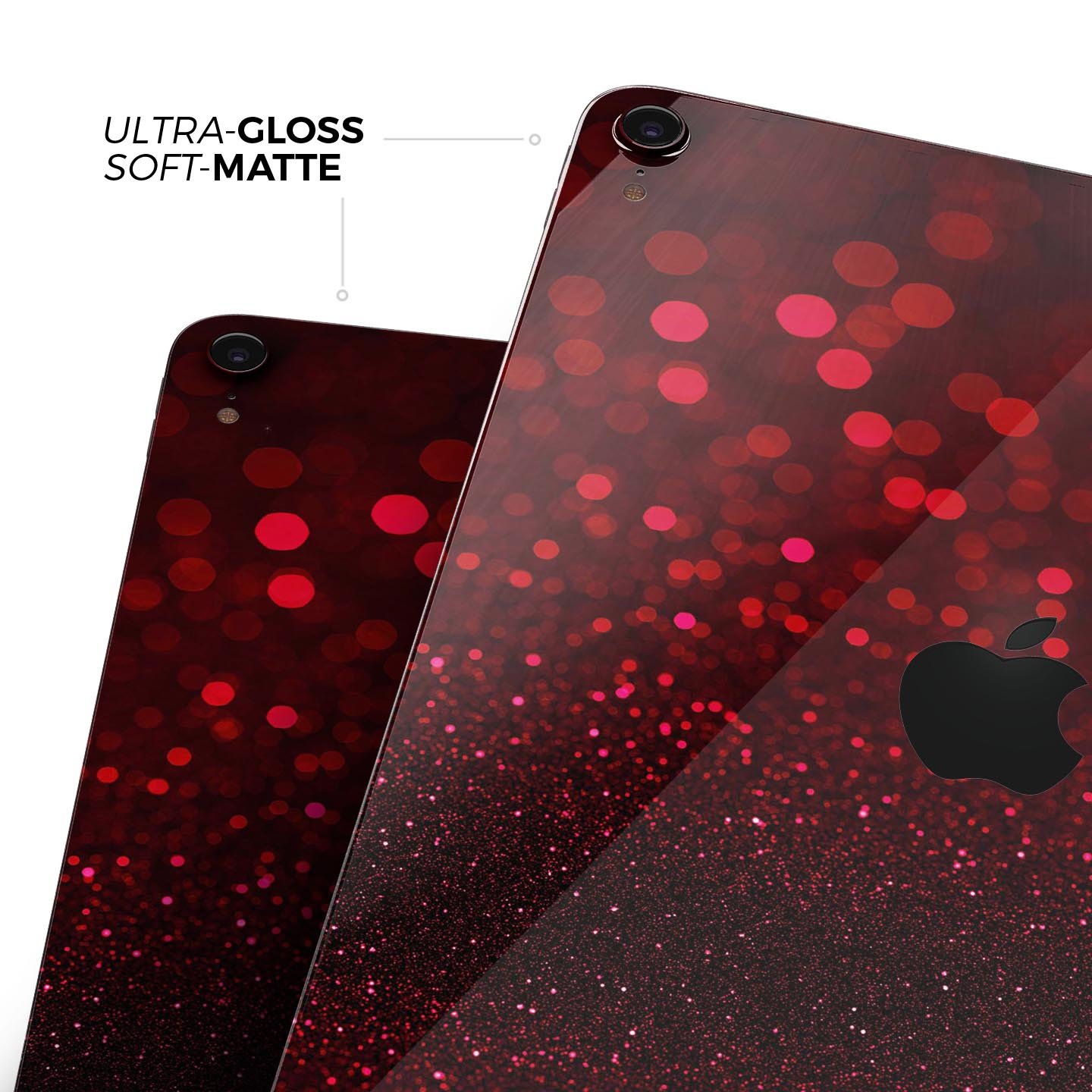 50 Shades of Unfocused Red skin decal for Apple iPad, showcasing vibrant colors and sleek design.