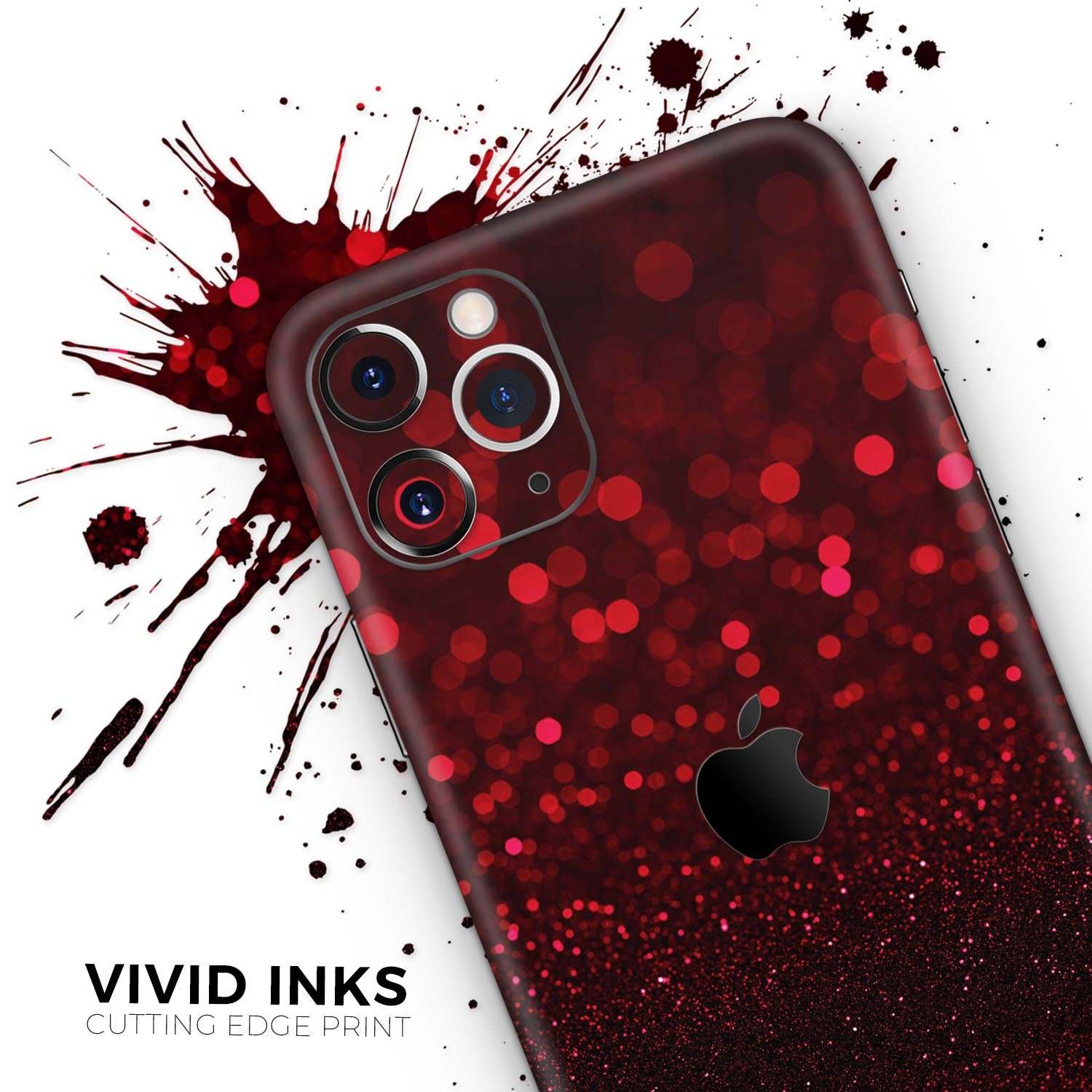 50 Shades of Unfocused Red skin for Apple iPhone, showcasing vibrant color and sleek design.