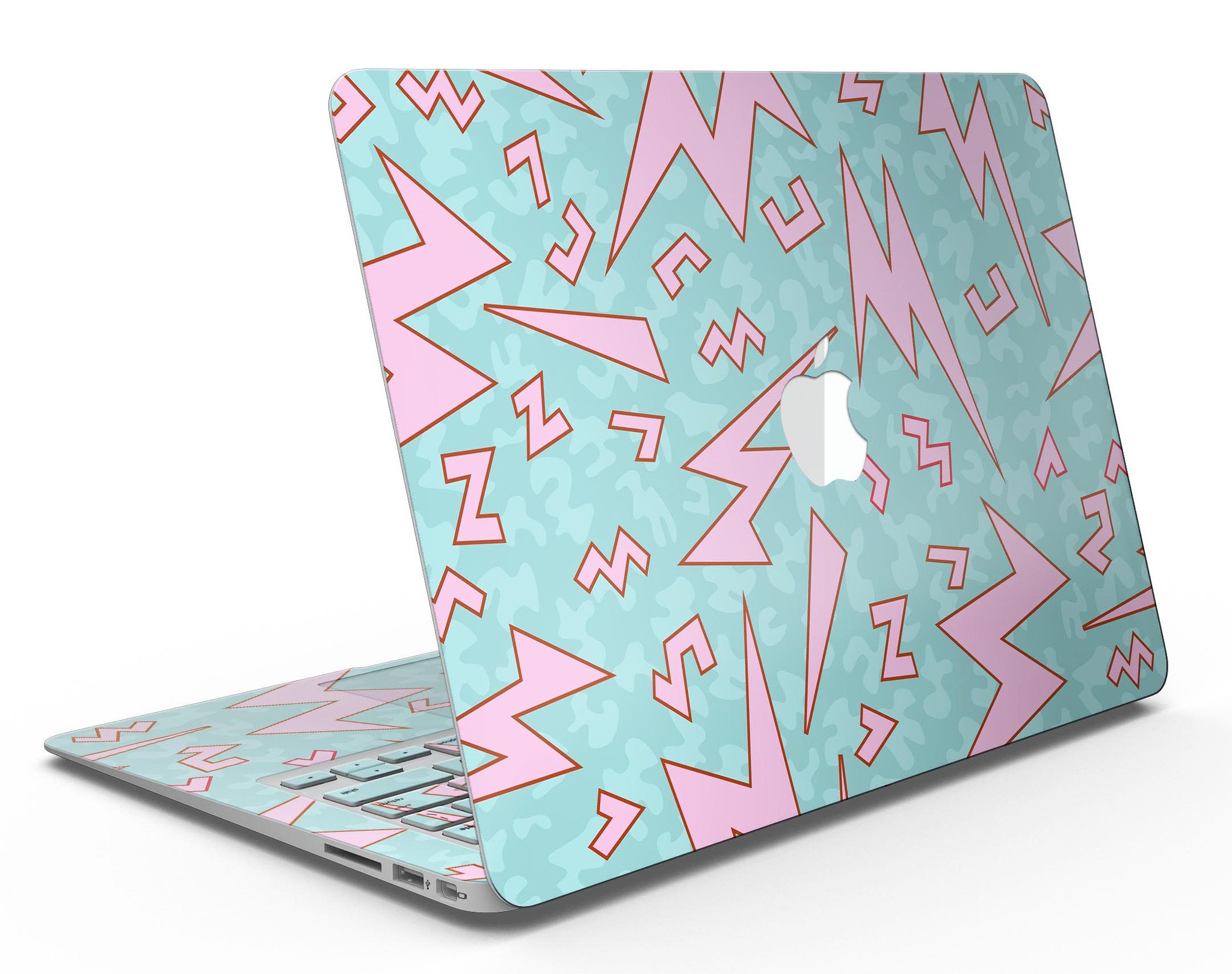 90s Zig Zag MacBook Air Skin Kit showcasing vibrant colors and retro design.