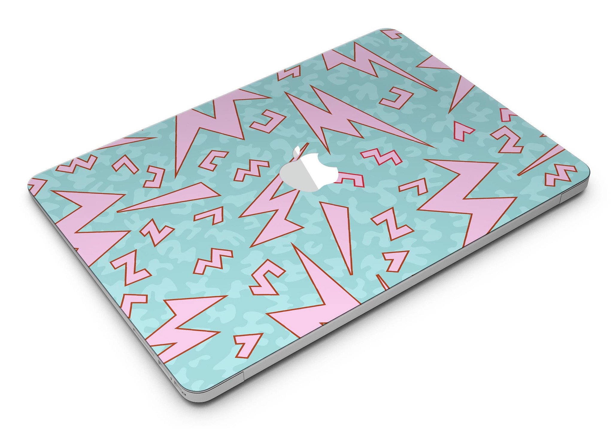 90s Zig Zag MacBook Air Skin Kit showcasing vibrant colors and retro design.