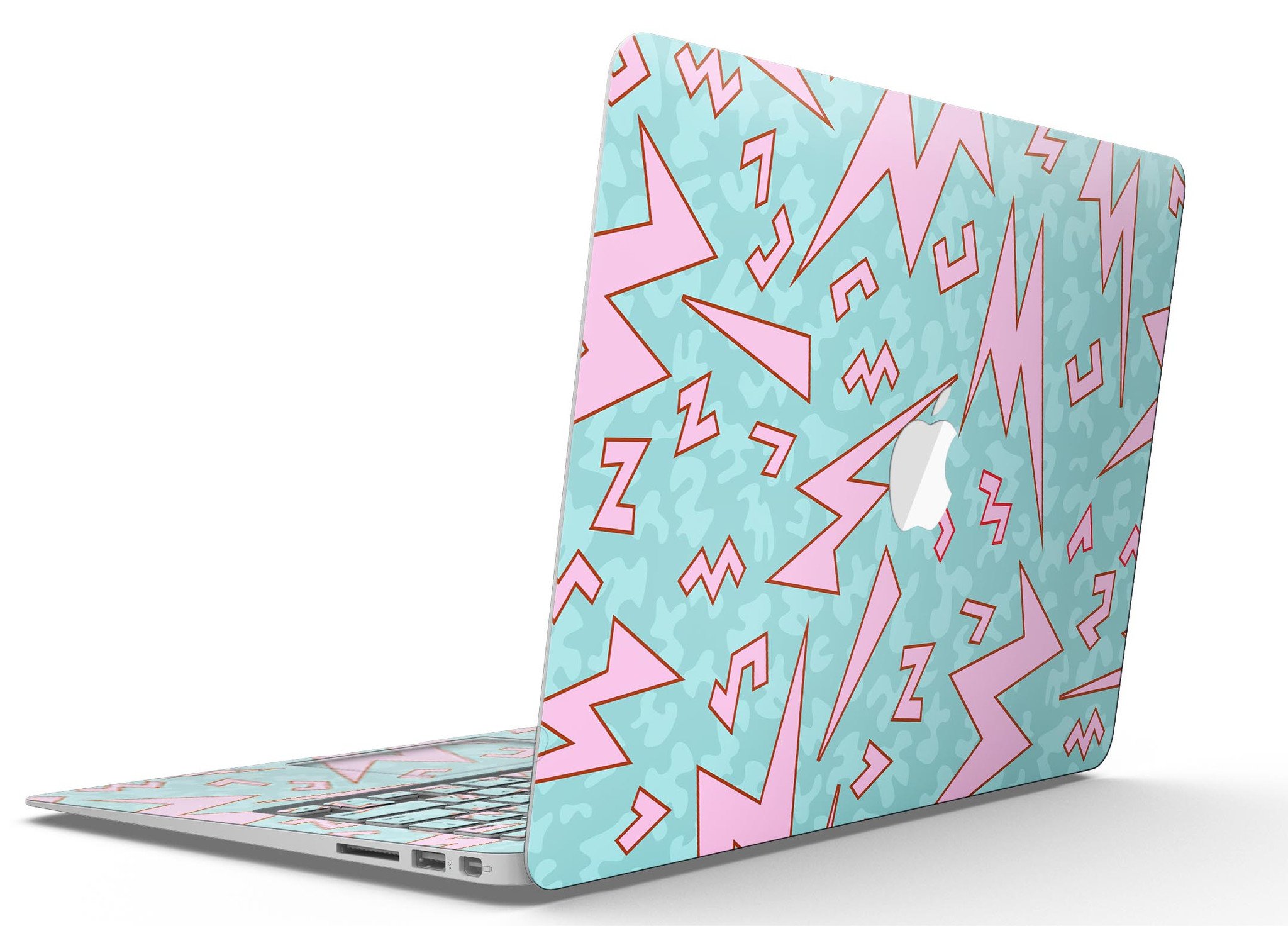 90s Zig Zag MacBook Air Skin Kit showcasing vibrant colors and retro design.