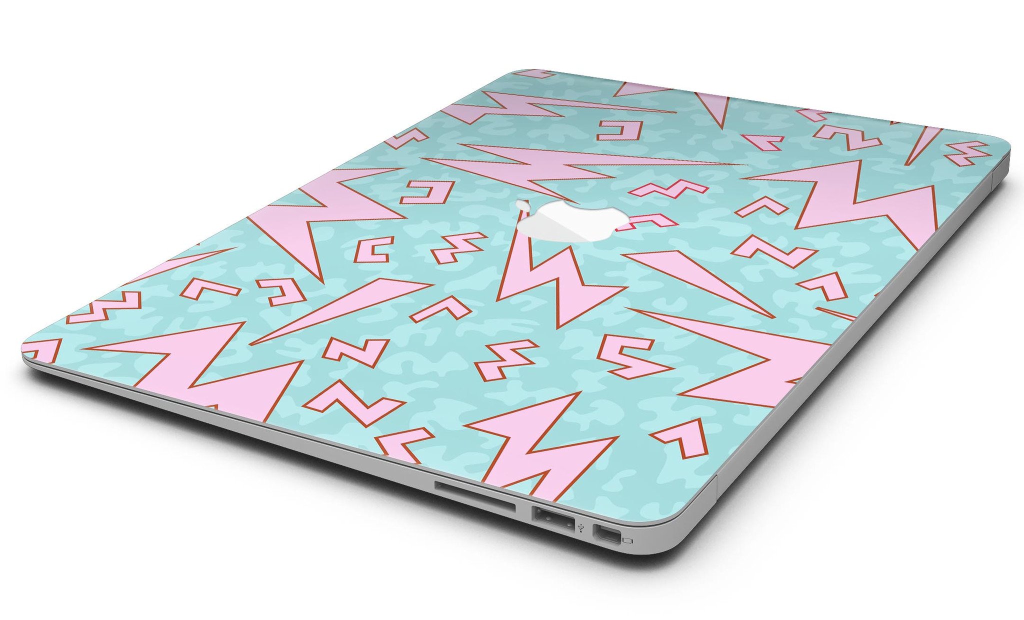 90s Zig Zag MacBook Air Skin Kit showcasing vibrant colors and retro design.