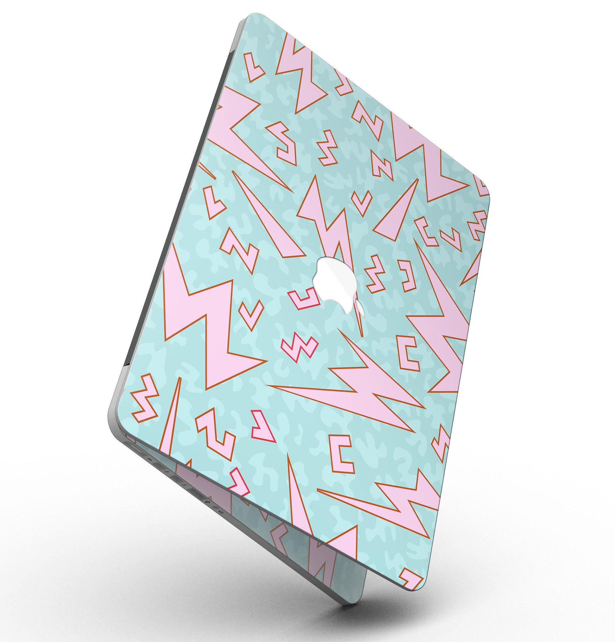 90s Zig Zag skin kit for MacBook Pro with Retina Display, showcasing vibrant colors and unique design.