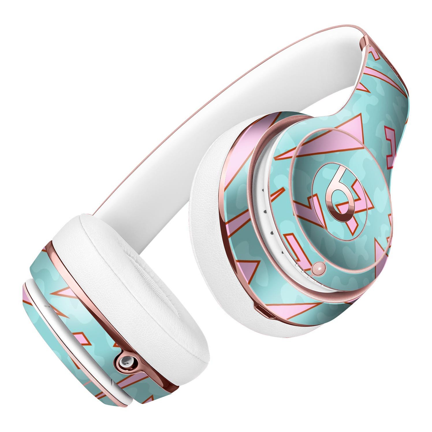 90's Zig Zag Full-Body Skin Kit for Beats by Dre Solo 3 Wireless, showcasing vibrant colors and stylish design.