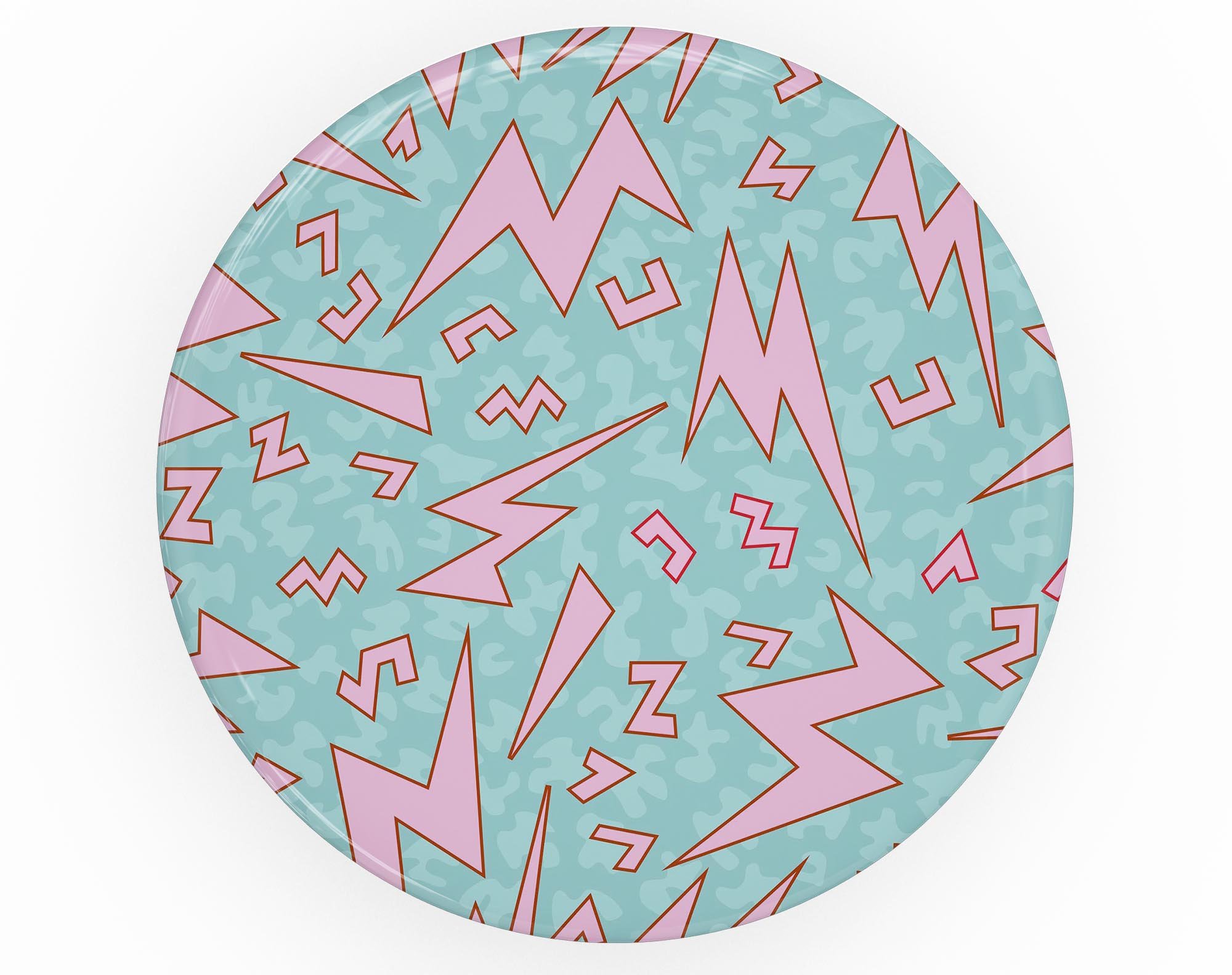 90's Zig Zag Skin Kit for PopSockets featuring vibrant zigzag patterns on premium vinyl.