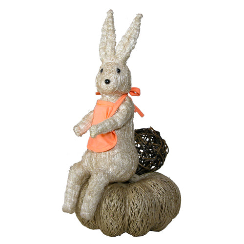 A charming family of handmade Abaca Bunny Rabbits, showcasing their unique designs and sustainable materials.