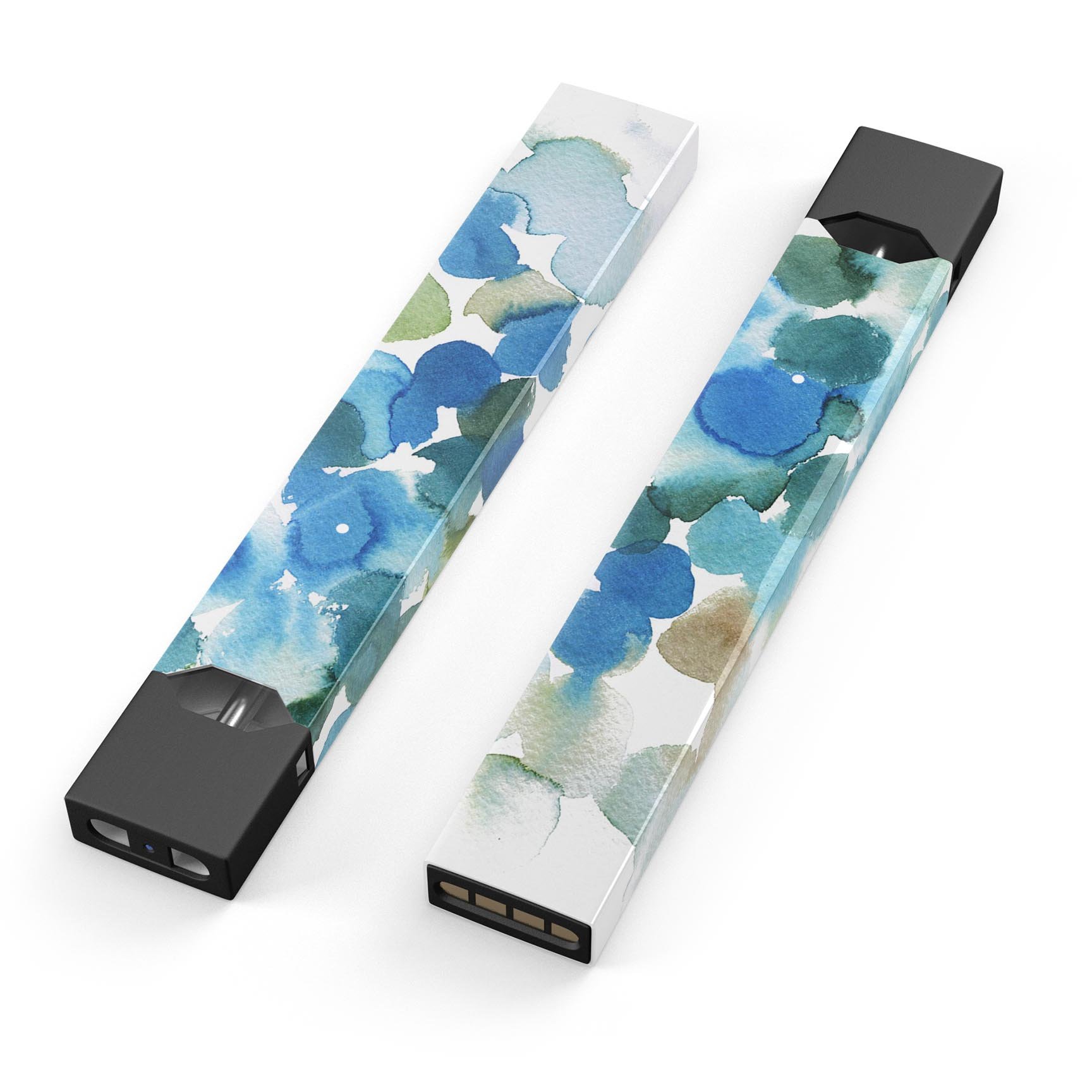 Absorbed Watercolor Texture v3 skin wrap for JUUL device, showcasing vibrant colors and precise cut.