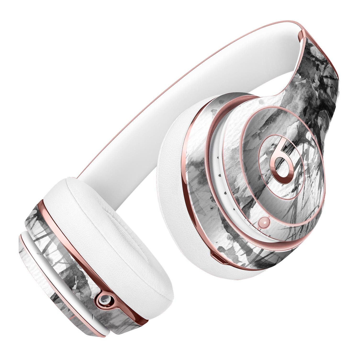 Abstract Black and White WaterColor Vivid Tree Skin Kit for Beats by Dre Solo 3 Wireless Headphones, showcasing a stylish design.