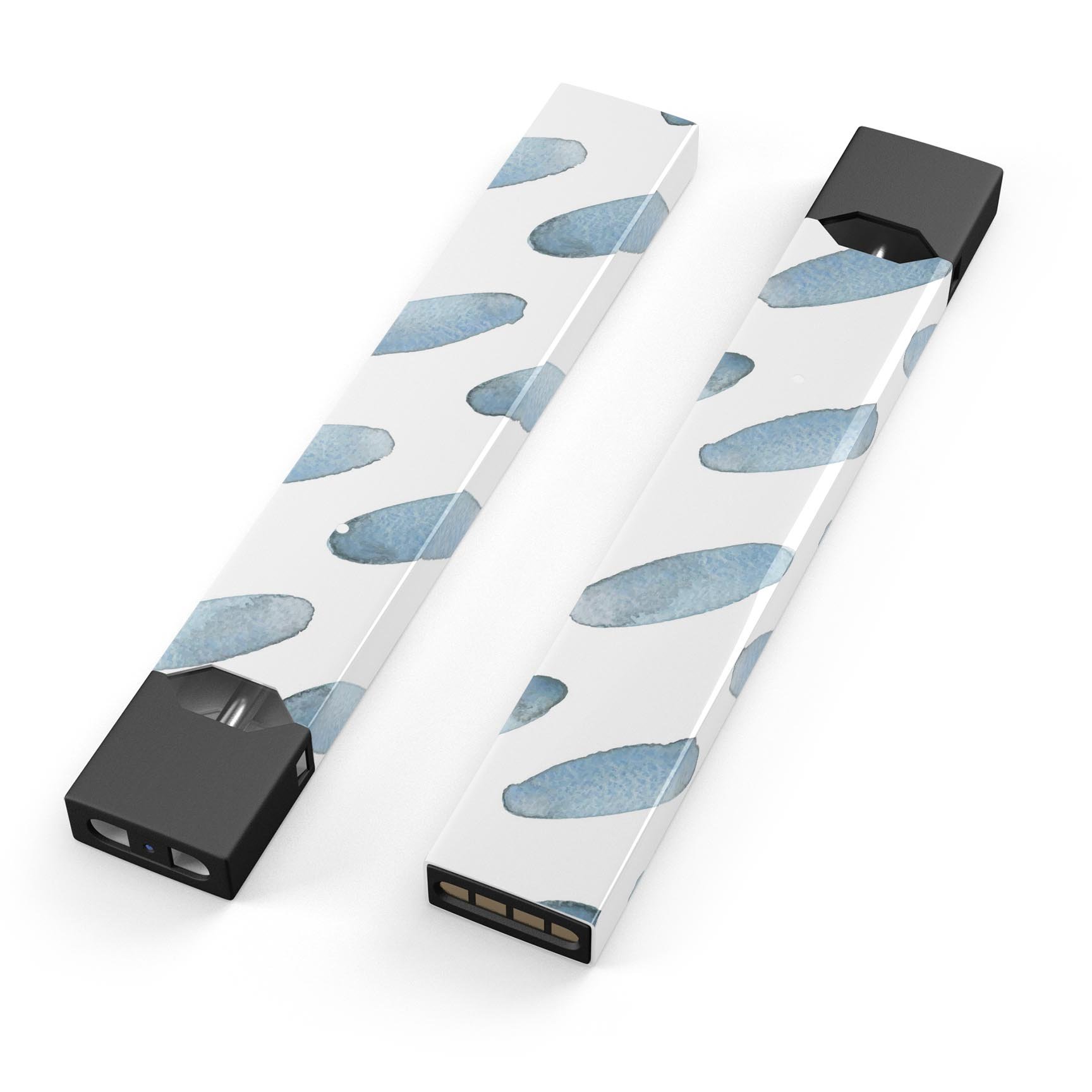 Abstract Blue Watercolor Strokes skin-wrap for JUUL device, showcasing vibrant blue and artistic watercolor design.