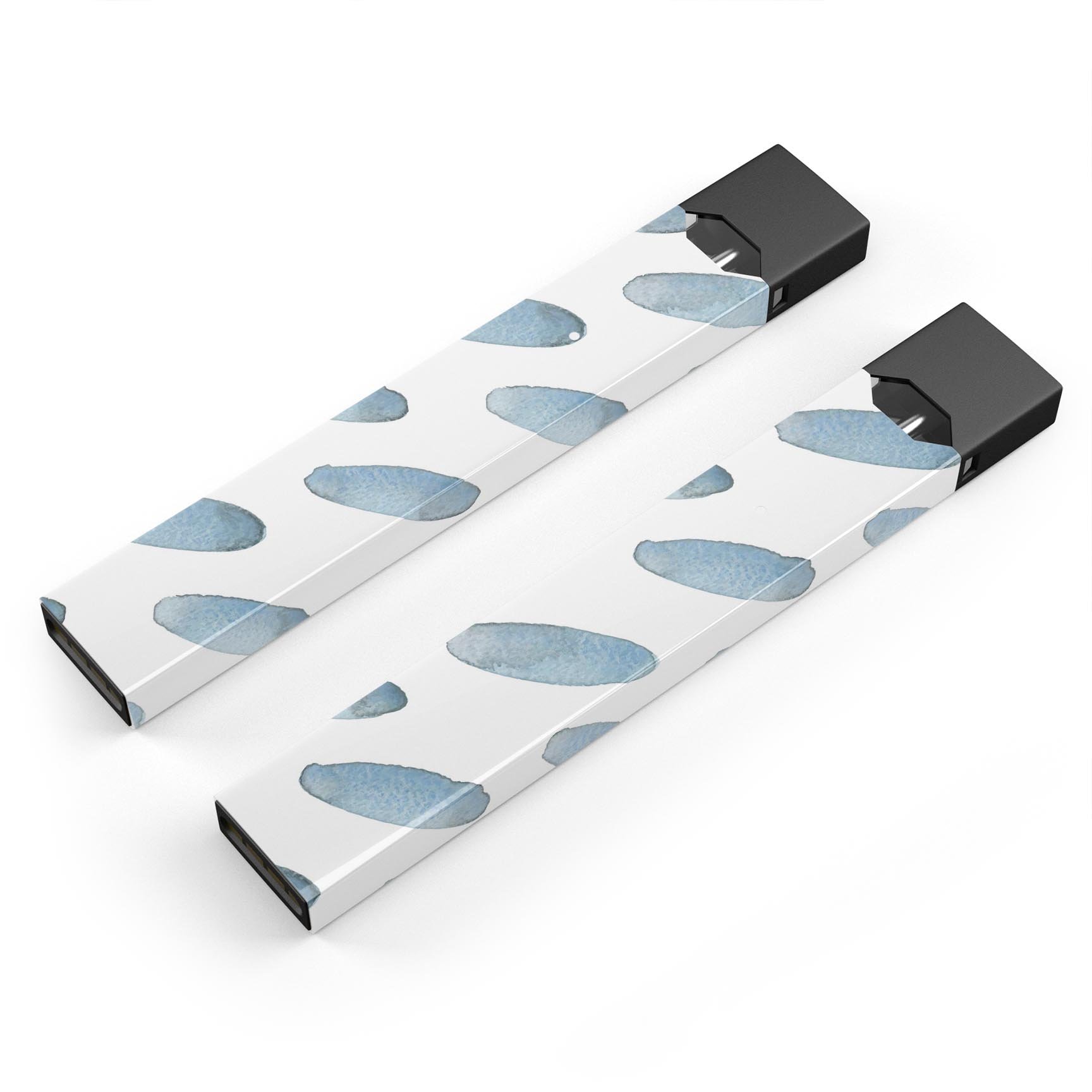 Abstract Blue Watercolor Strokes skin-wrap for JUUL device, showcasing vibrant blue and artistic watercolor design.