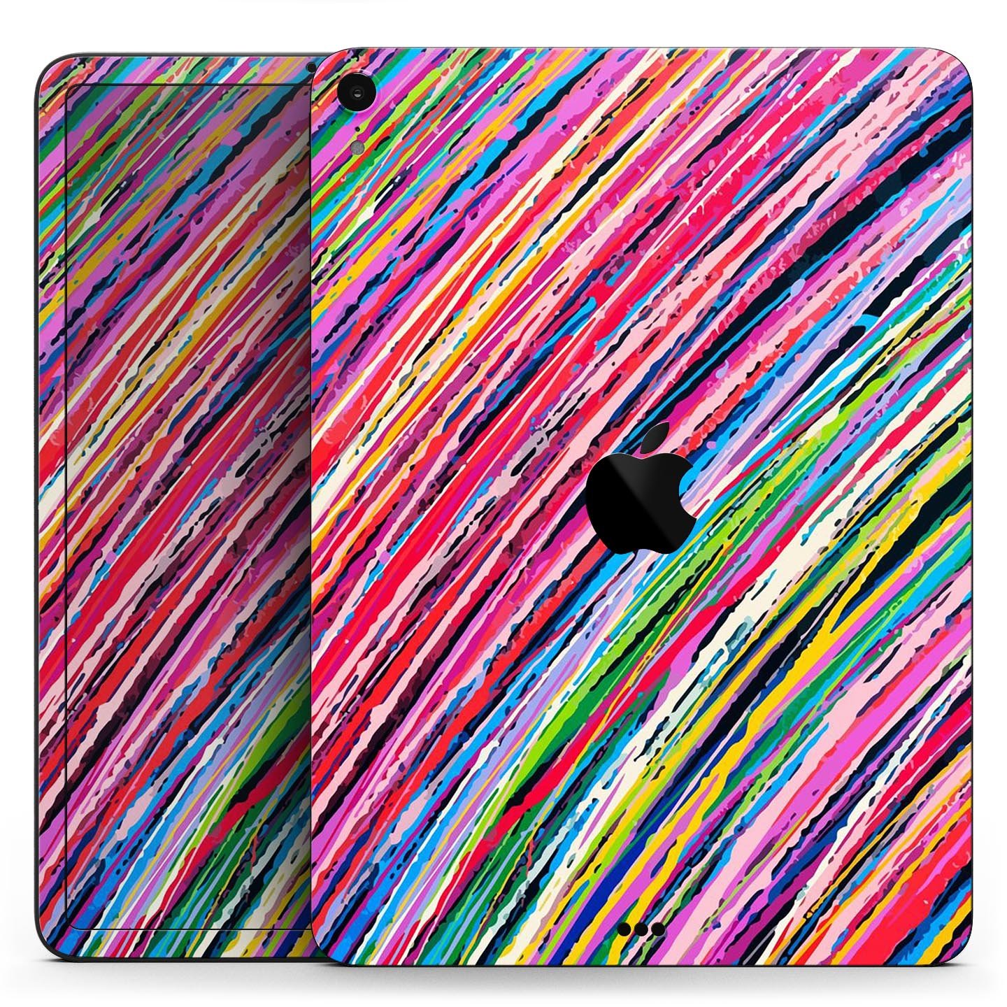 Abstract Color Strokes full body skin decal for Apple iPad Pro, showcasing vibrant colors and sleek design.