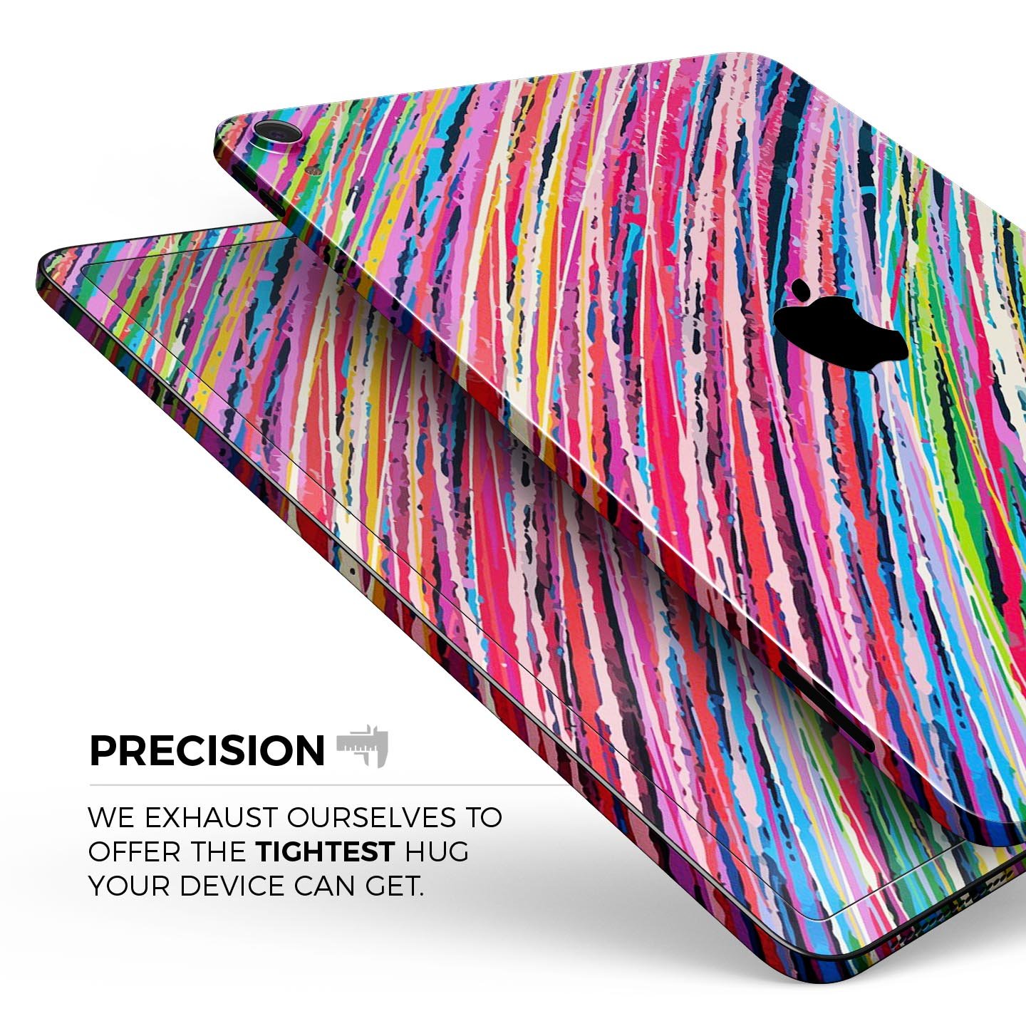 Abstract Color Strokes full body skin decal for Apple iPad Pro, showcasing vibrant colors and sleek design.