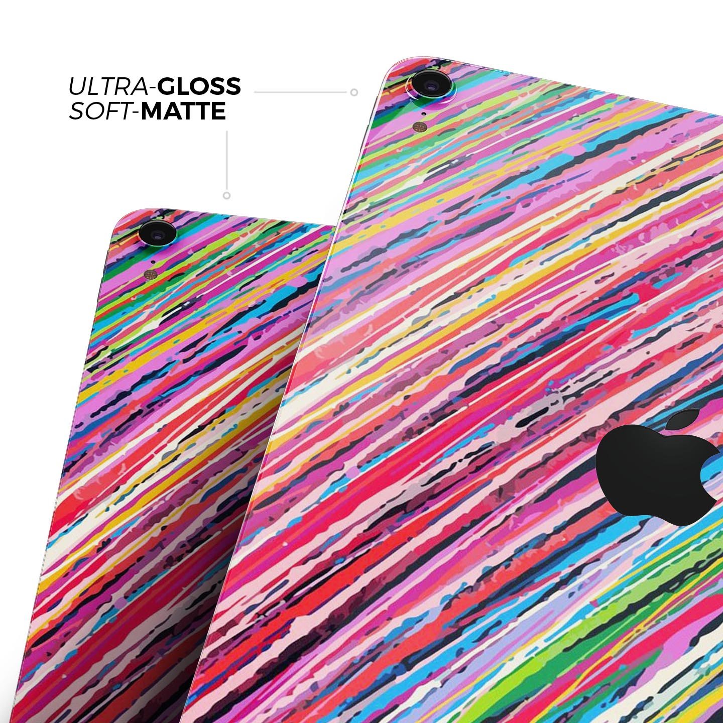 Abstract Color Strokes full body skin decal for Apple iPad Pro, showcasing vibrant colors and sleek design.