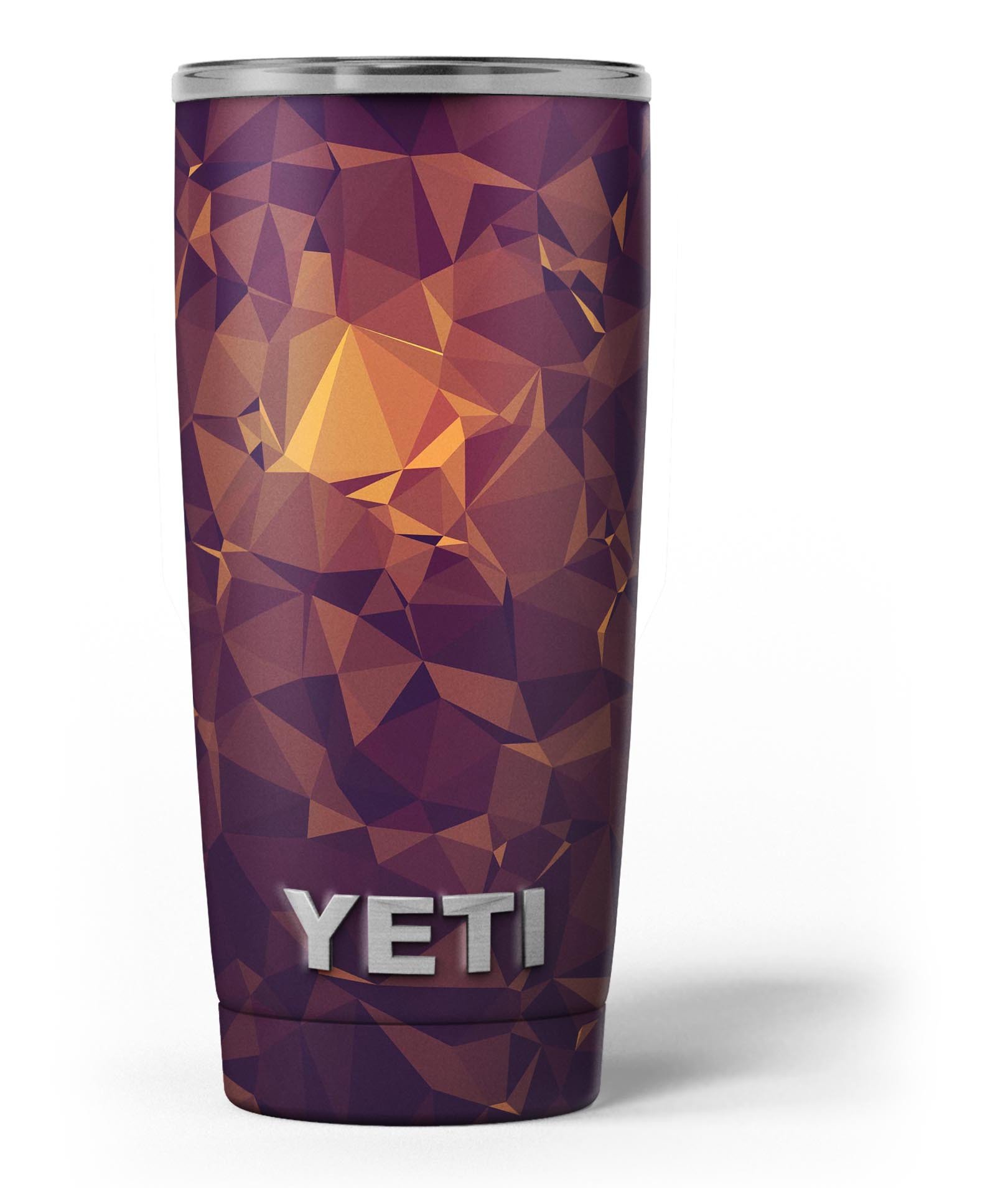 Abstract Copper Geometric Shapes skin decal vinyl wrap kit for Yeti Coolers, showcasing a stylish design and premium quality.