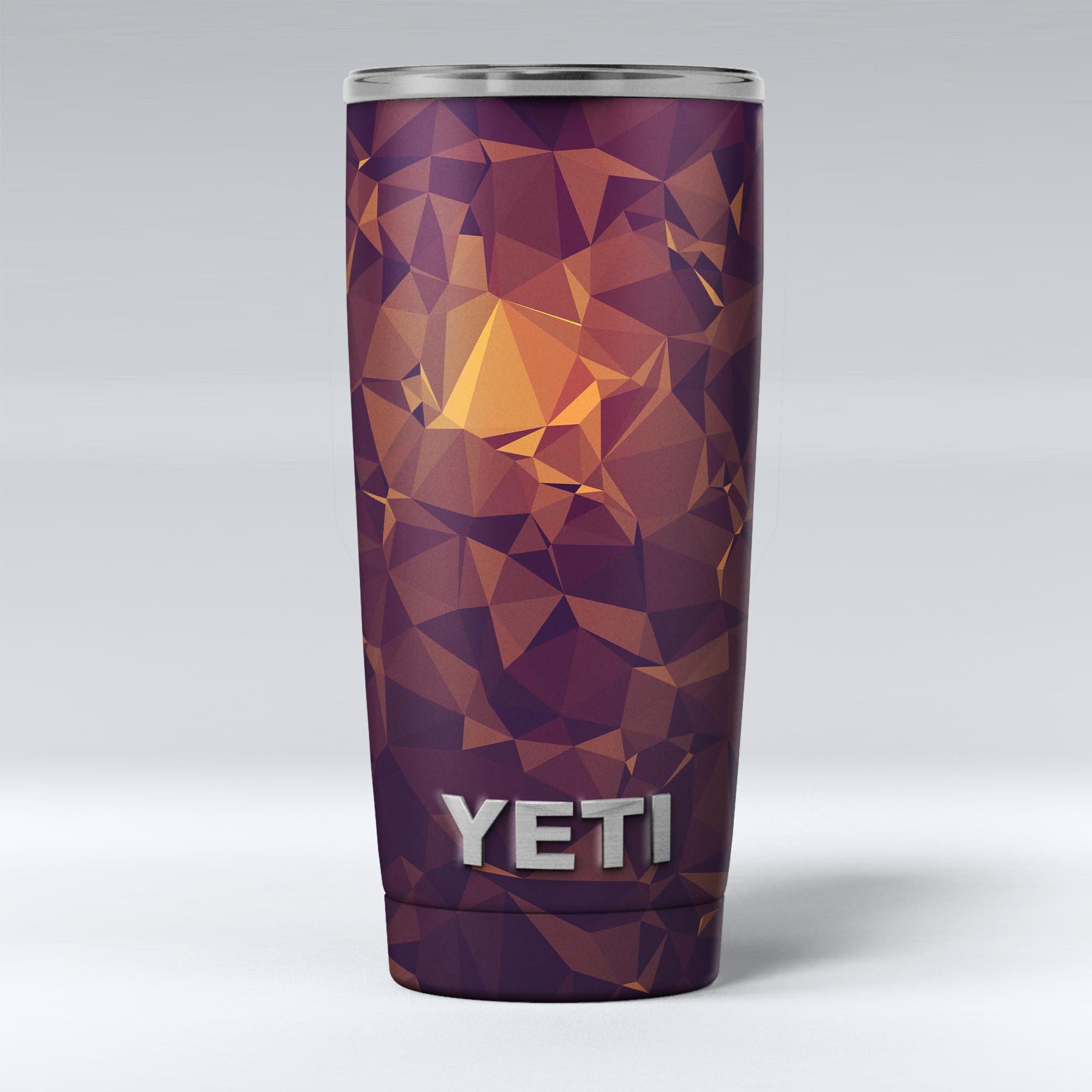 Abstract Copper Geometric Shapes skin decal vinyl wrap kit for Yeti Coolers, showcasing a stylish design and premium quality.