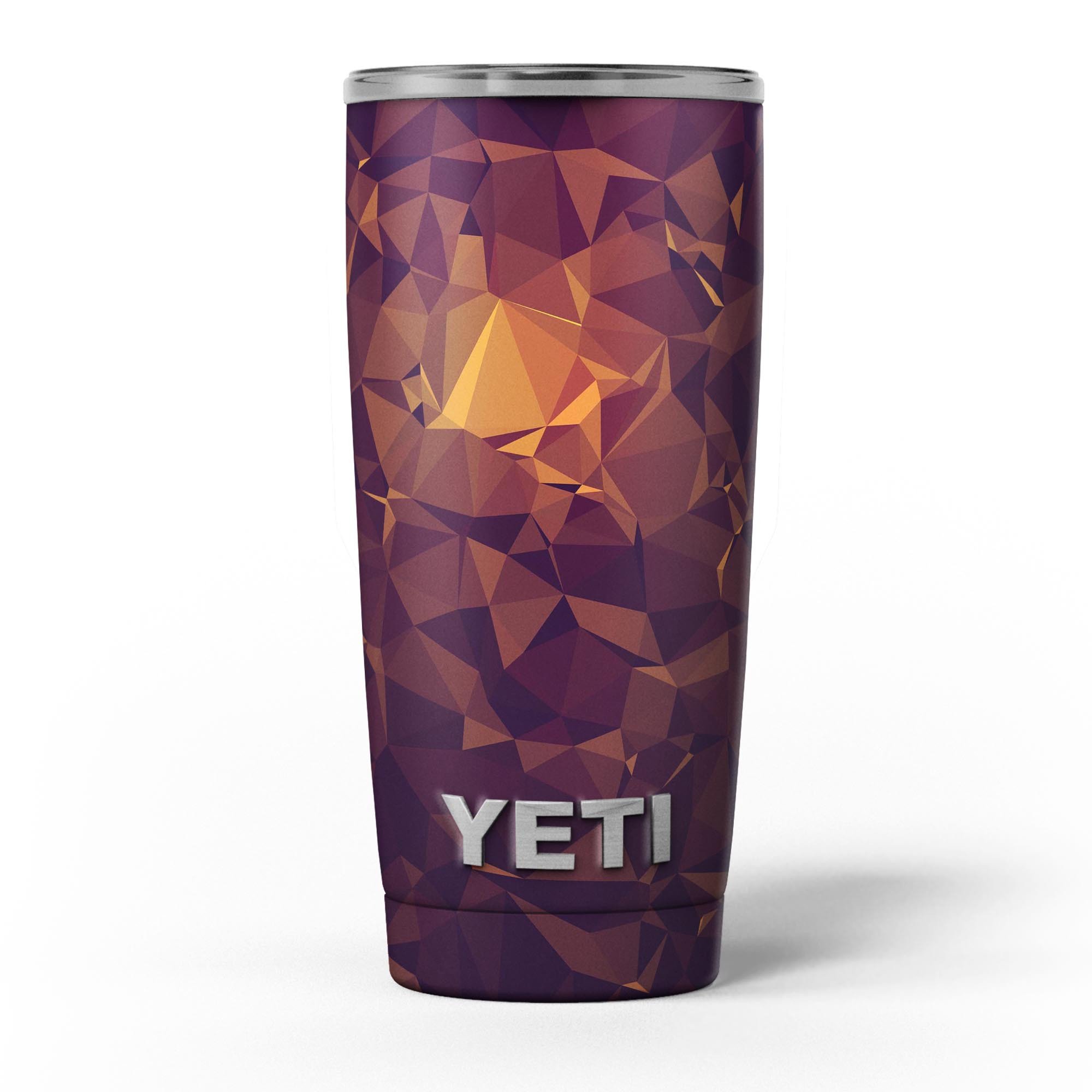 Abstract Copper Geometric Shapes skin decal vinyl wrap kit for Yeti Coolers, showcasing a stylish design and premium quality.