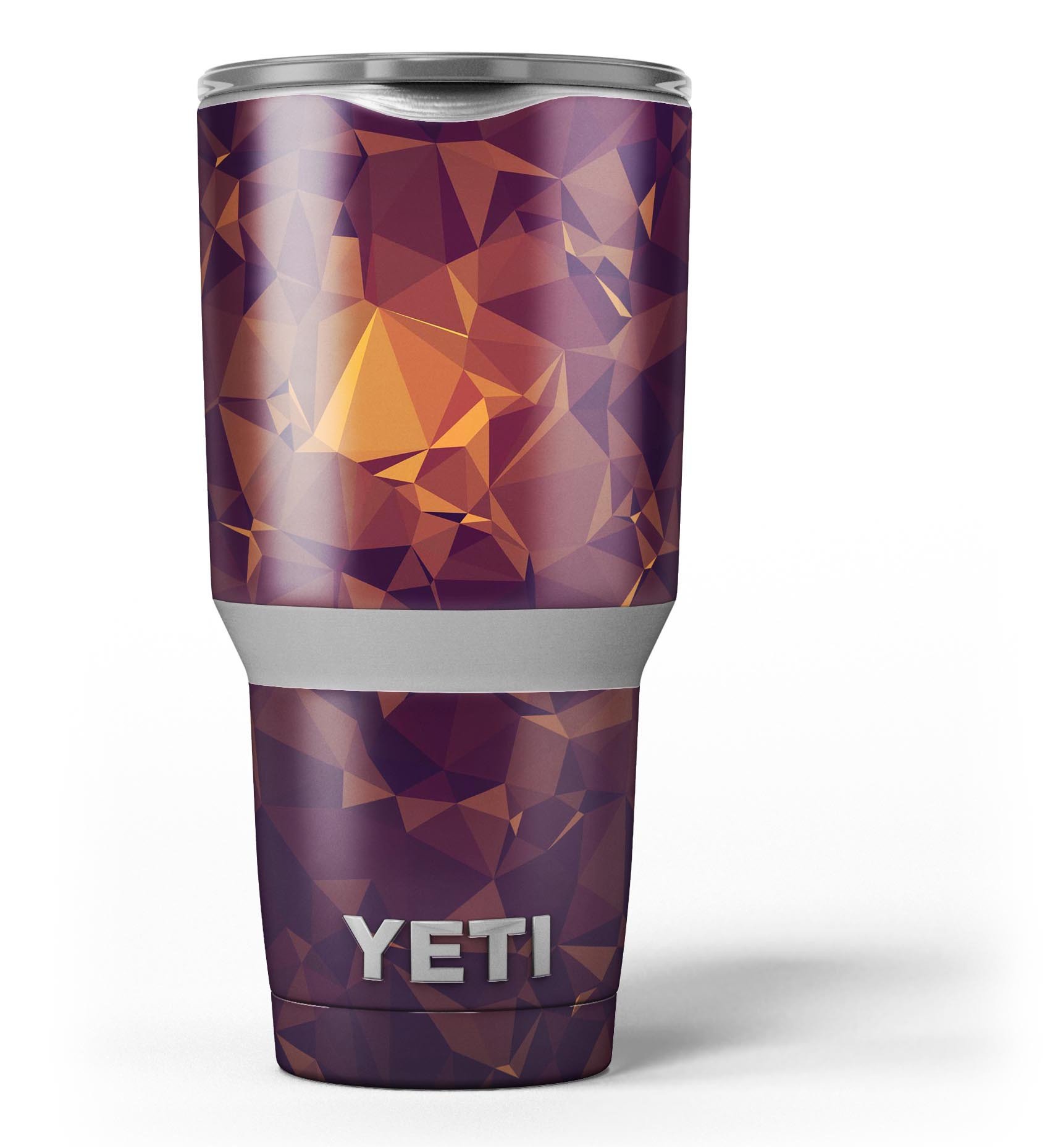 Abstract Copper Geometric Shapes skin decal vinyl wrap kit for Yeti Coolers, showcasing a stylish design and premium quality.