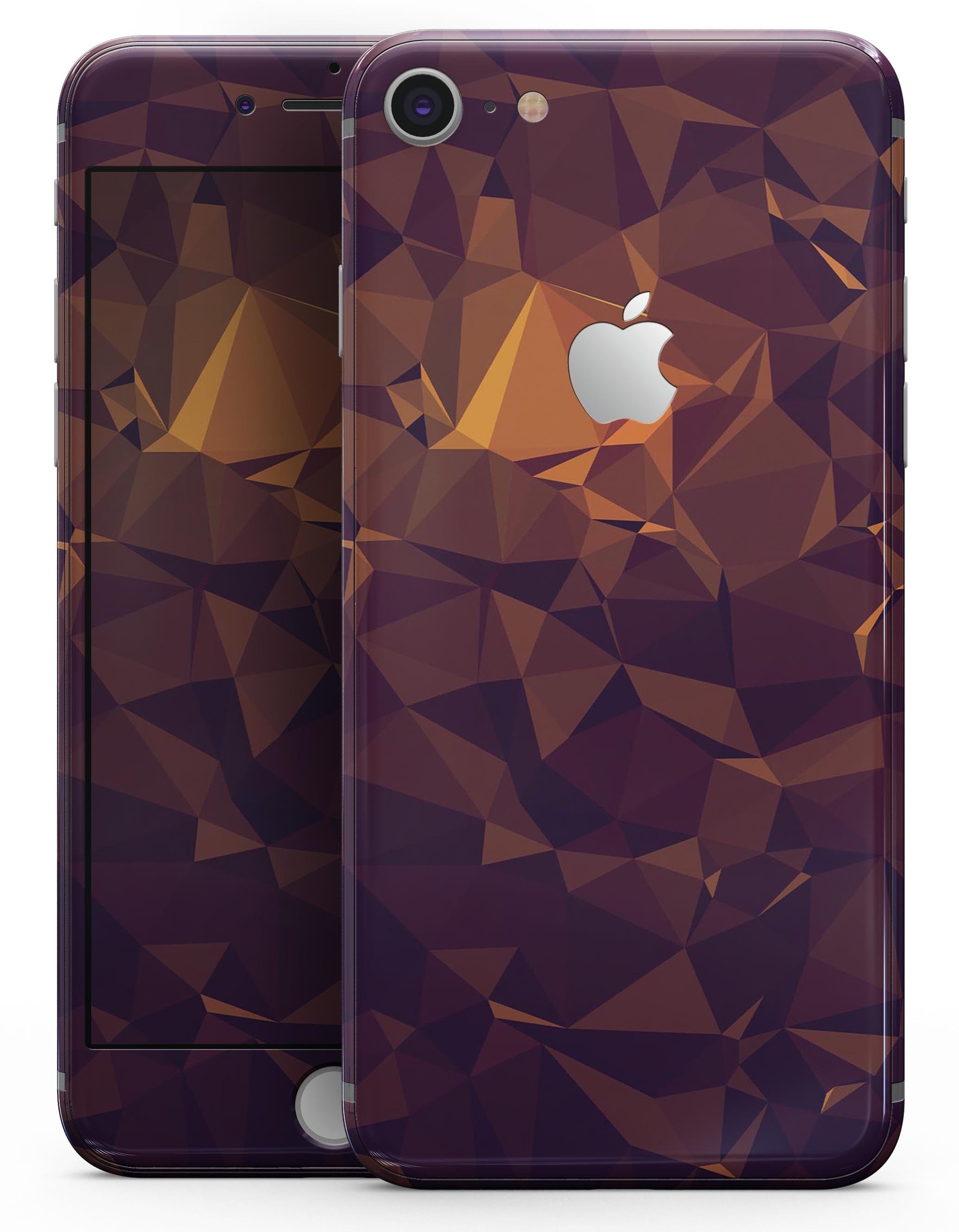 Abstract Copper Geometric Shapes skin for iPhone 8 and 8 Plus, showcasing a stylish design with geometric patterns.