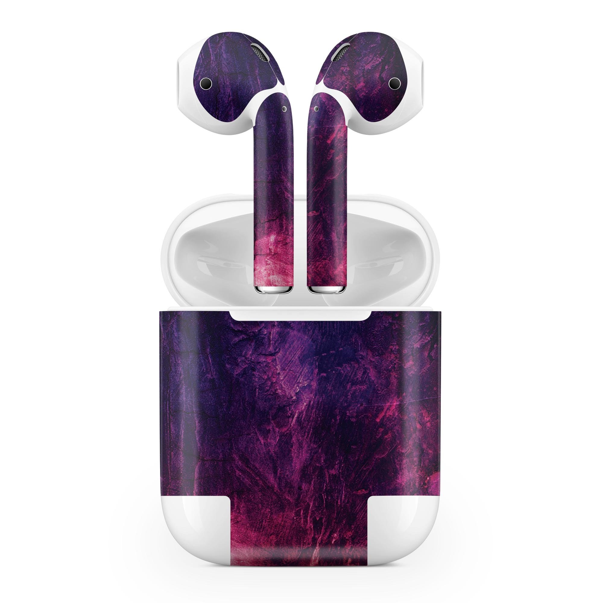 Abstract Fire & Ice V1 skin decal wrap kit for Apple AirPods, showcasing vibrant colors and a unique design.