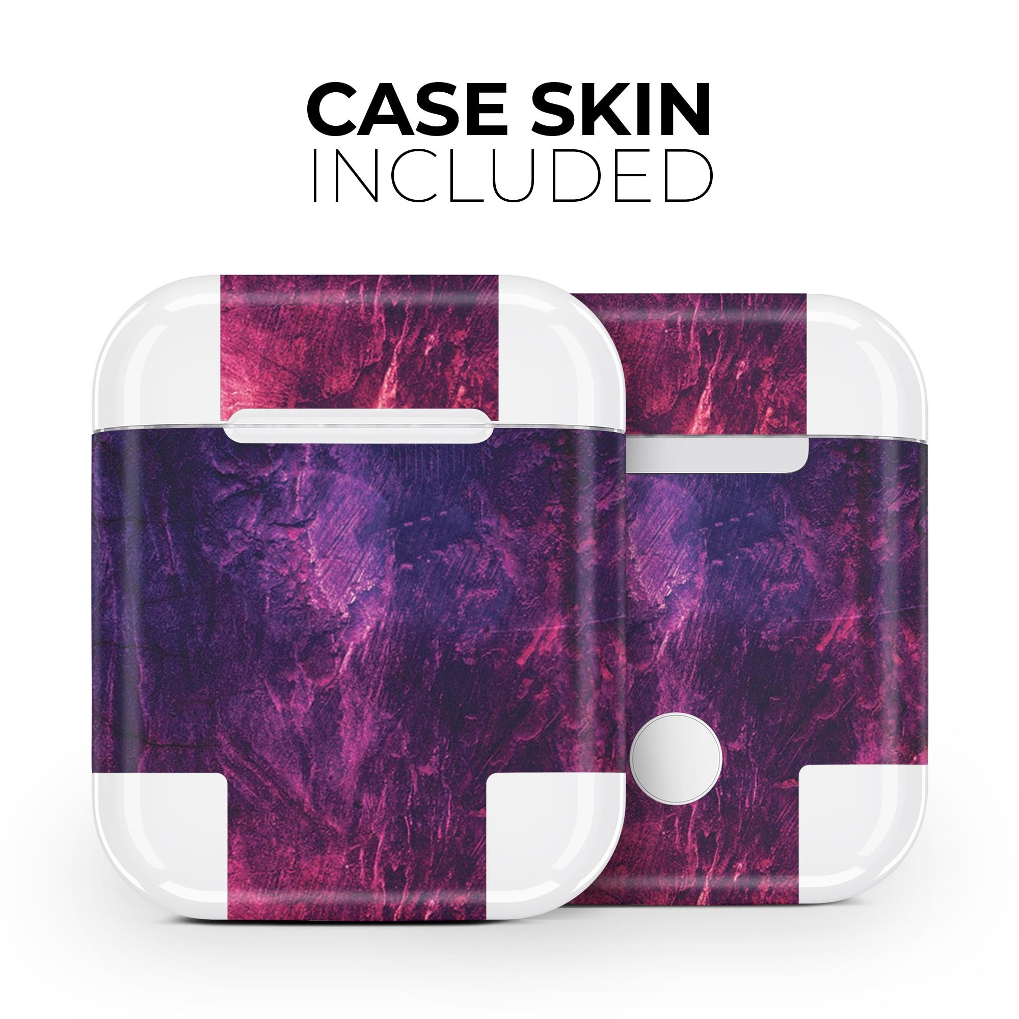 Abstract Fire & Ice V1 skin decal wrap kit for Apple AirPods, showcasing vibrant colors and a unique design.