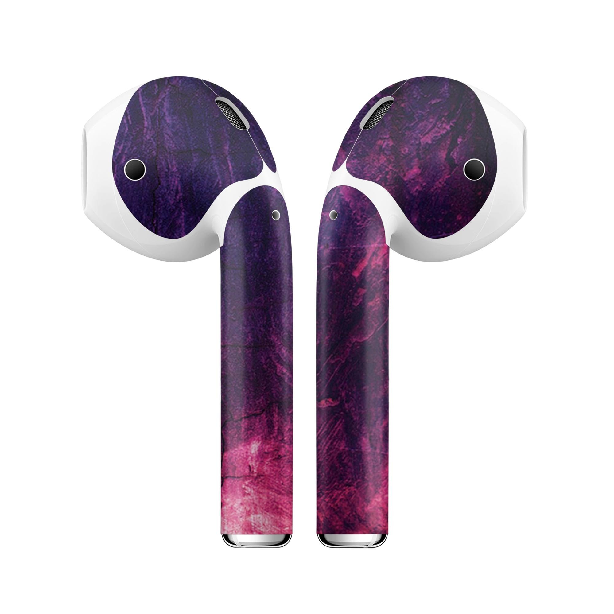 Abstract Fire & Ice V1 skin decal wrap kit for Apple AirPods, showcasing vibrant colors and a unique design.