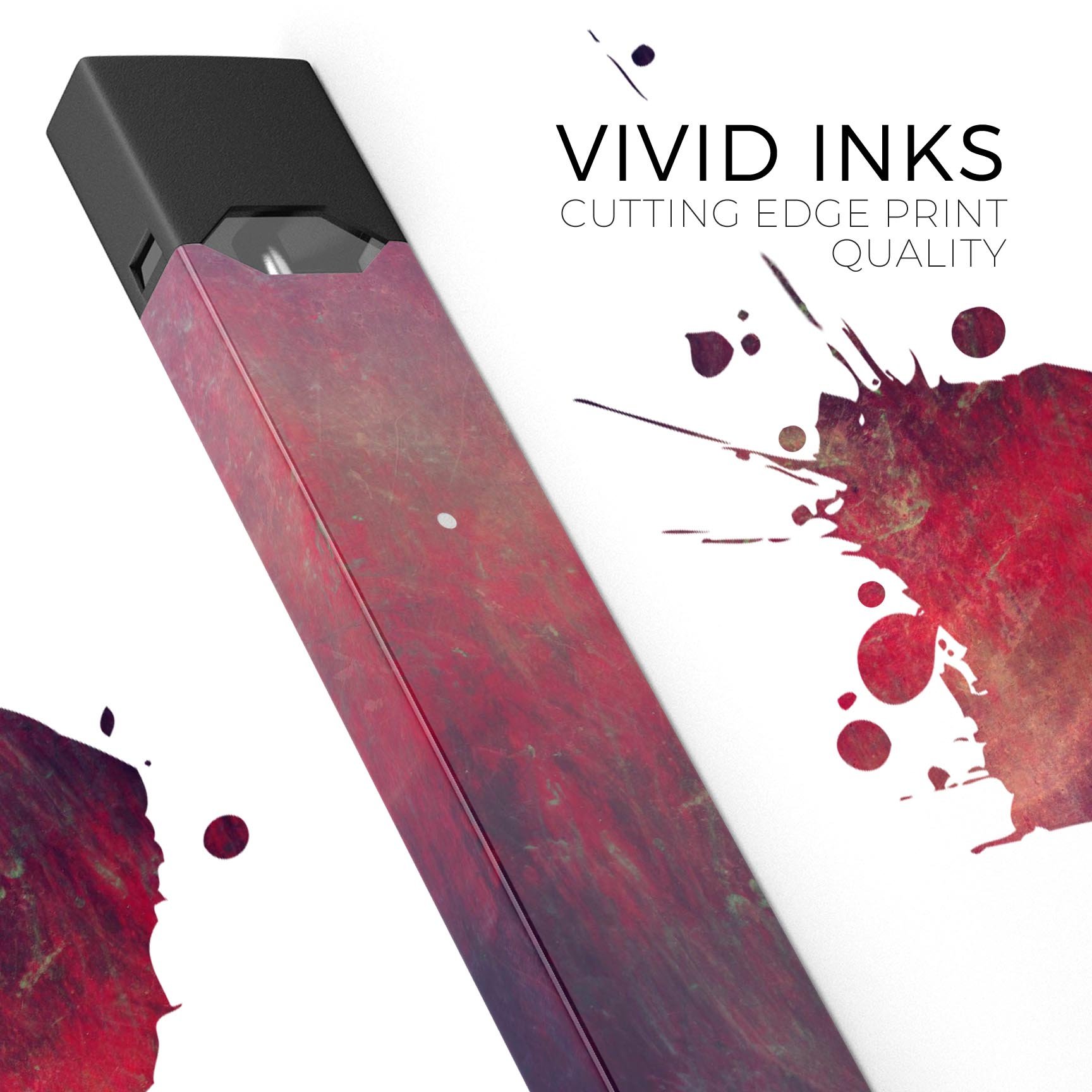 Abstract Fire & Ice V11 premium skin-wrap sticker designed for JUUL vaping device, showcasing vibrant colors and a sleek design.