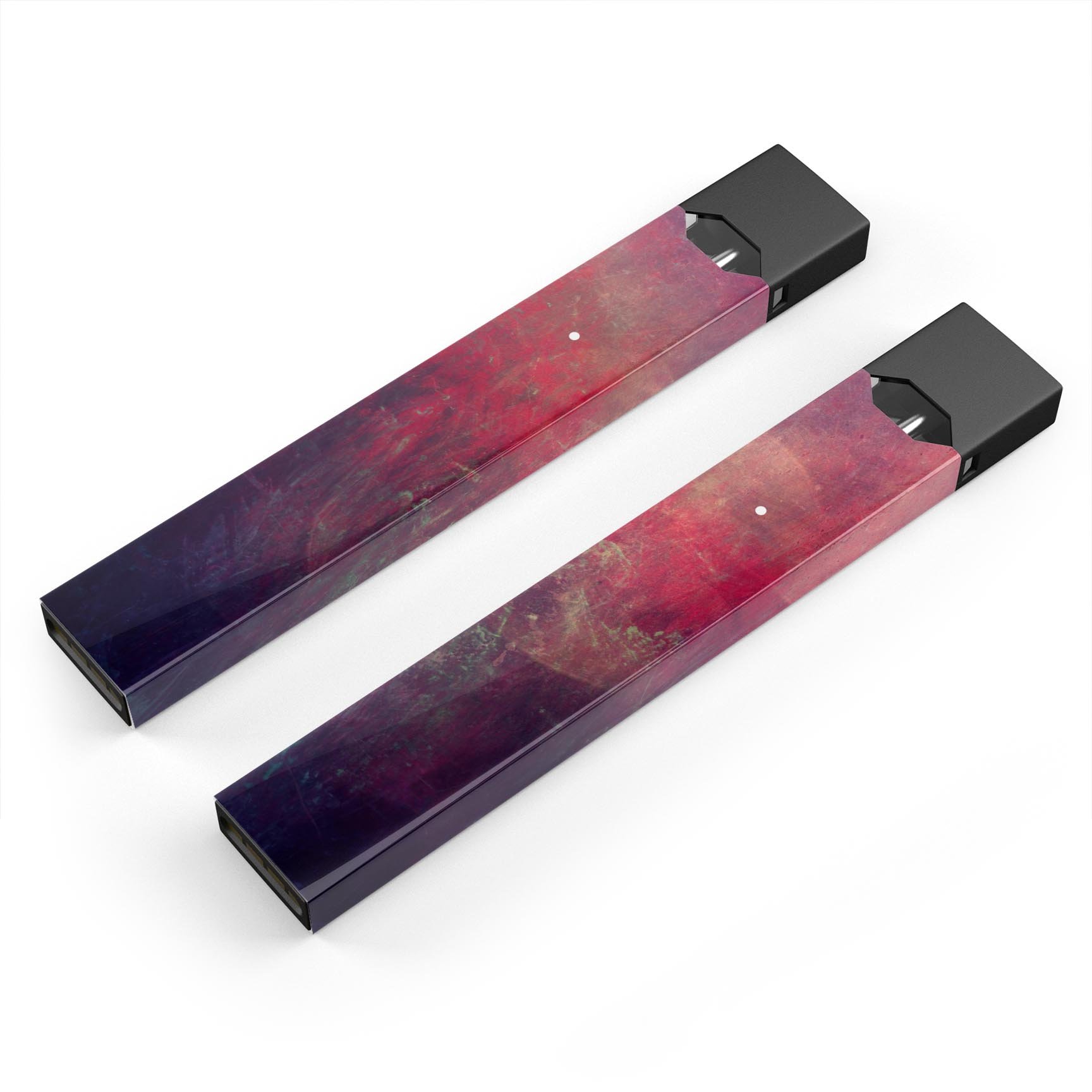 Abstract Fire & Ice V11 premium skin-wrap sticker designed for JUUL vaping device, showcasing vibrant colors and a sleek design.