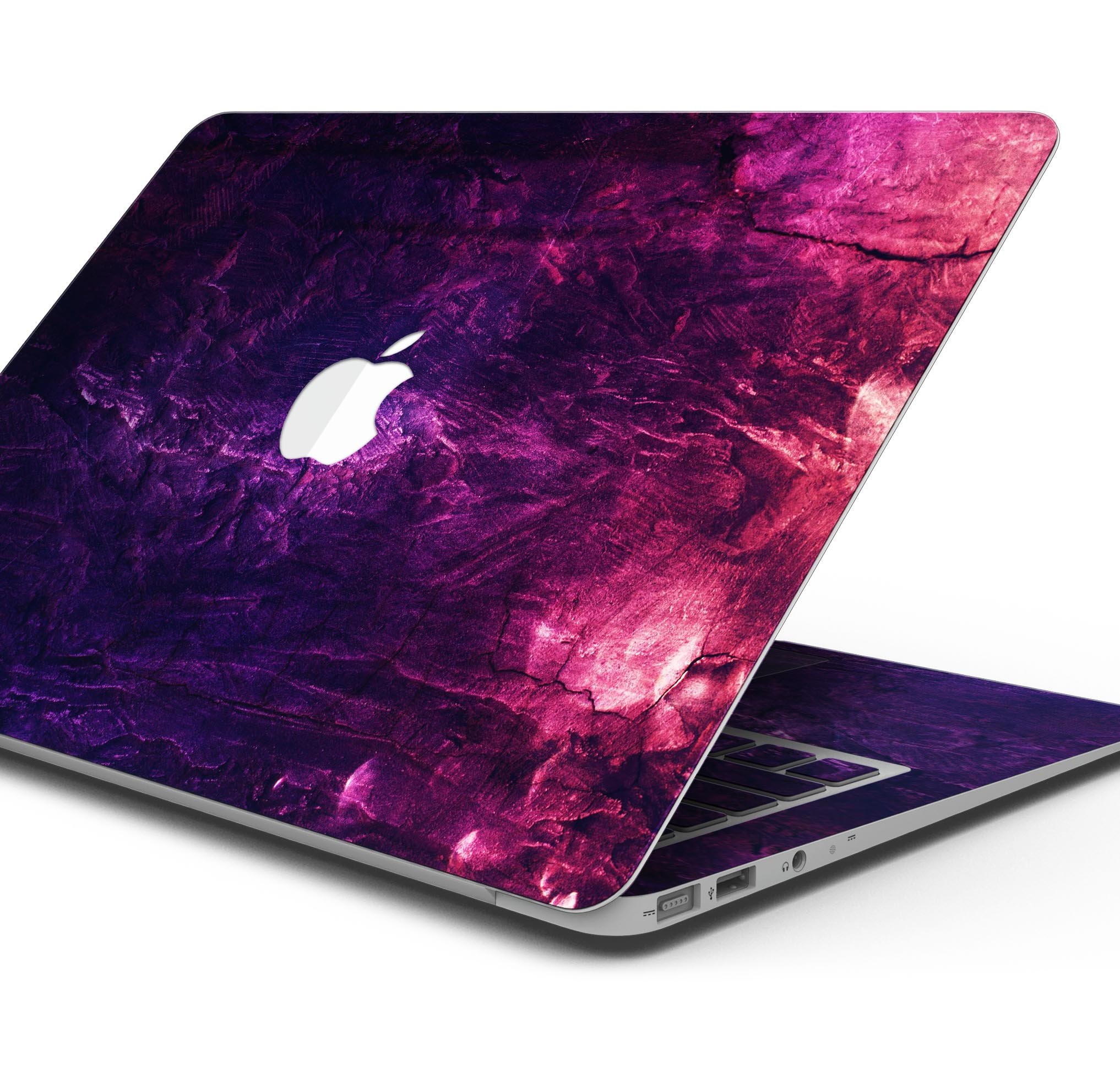 Abstract Fire & Ice V1 skin decal wrap kit for Apple MacBook, showcasing vibrant colors and a sleek design.